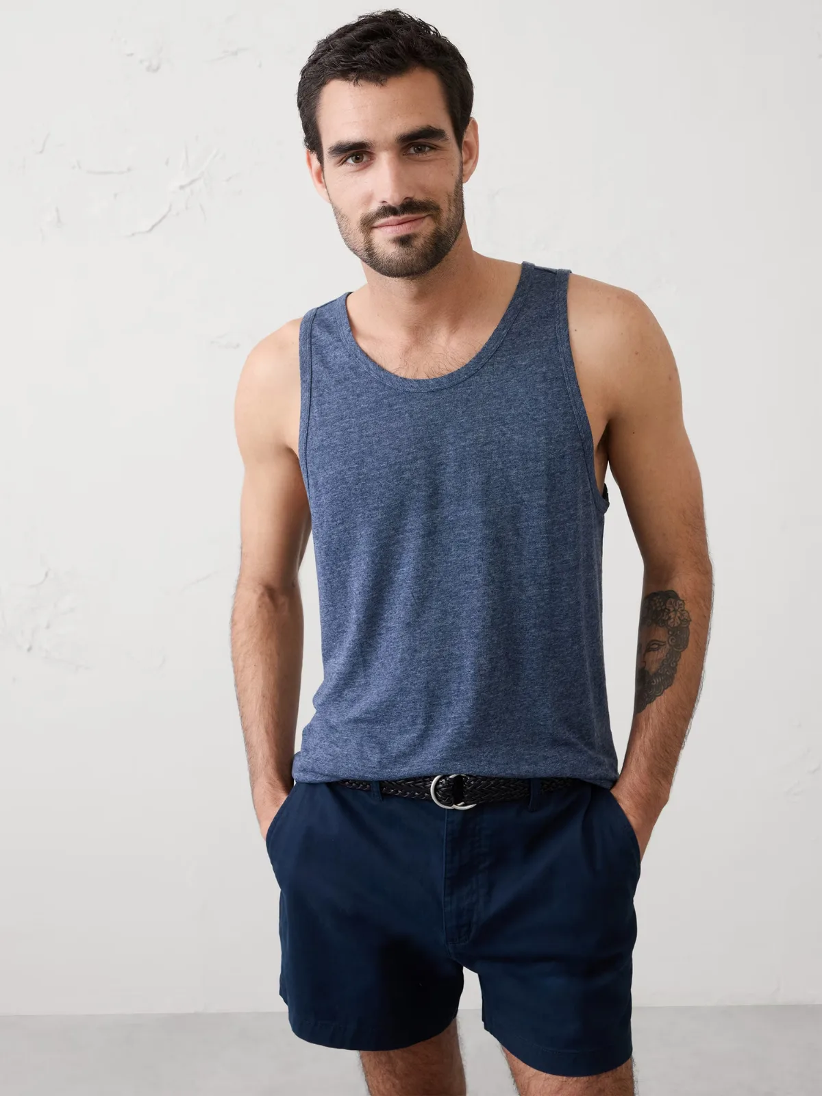Linen-Blend Tank by Banana Republic