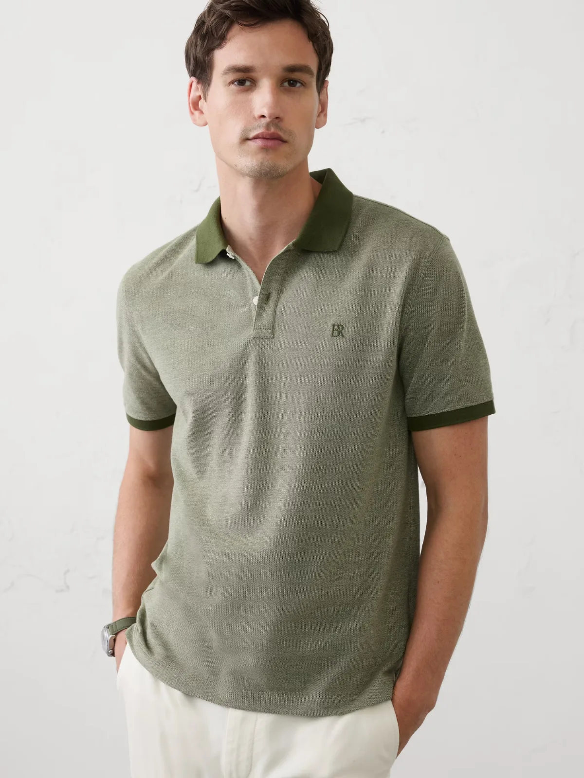 Standard-Fit Pique Polo by Banana Republic