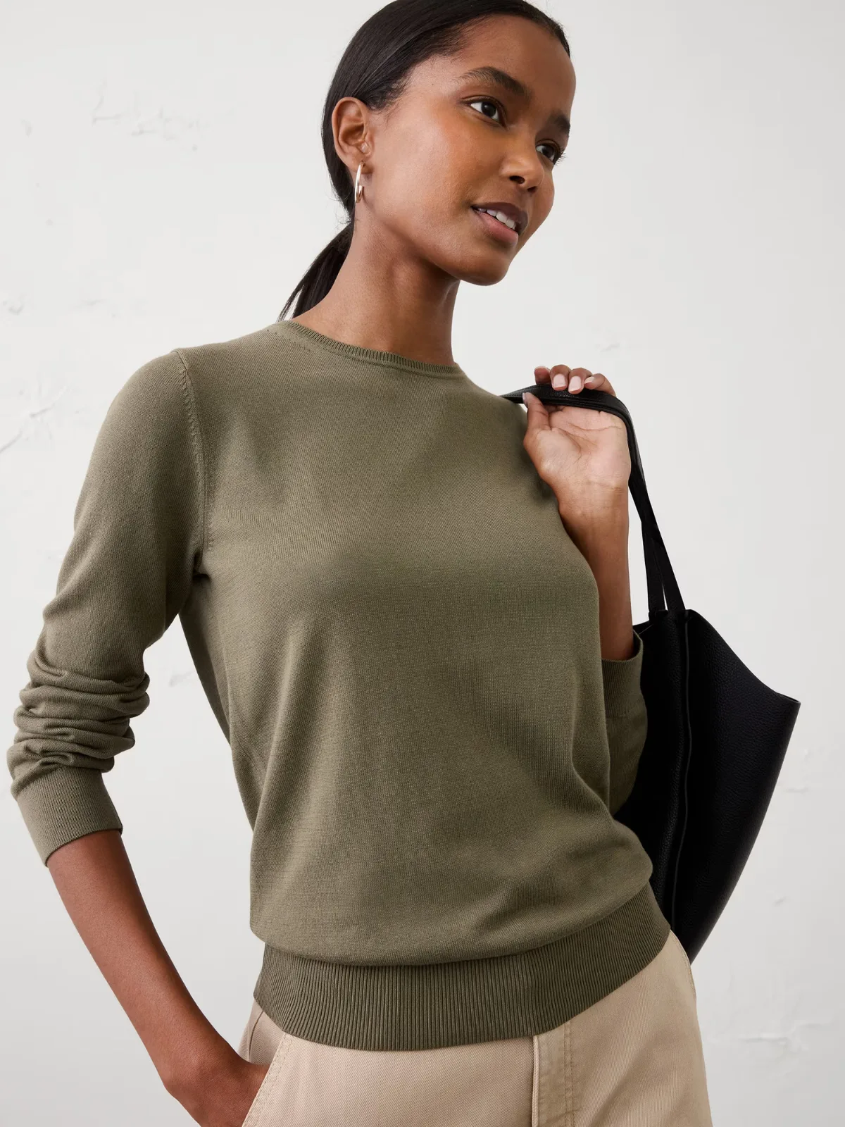 Forever Crew-Neck Sweater by Banana Republic