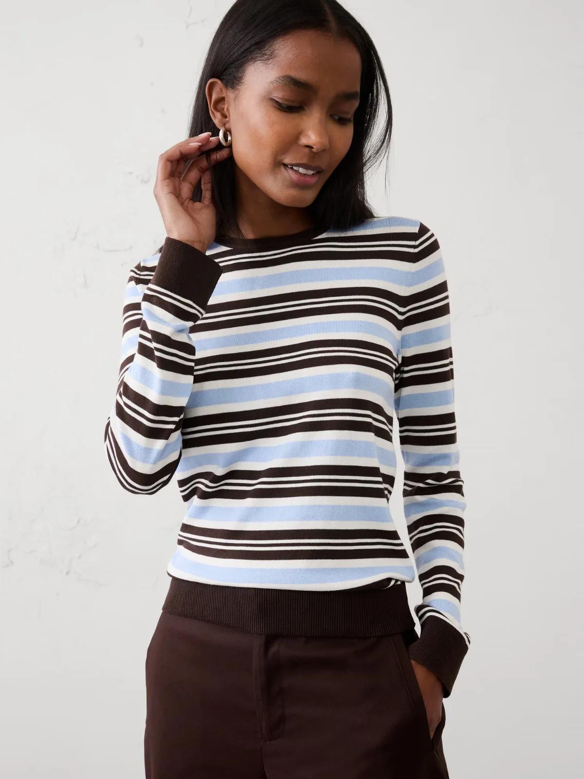 Forever Multi-Stripe Sweater by Banana Republic