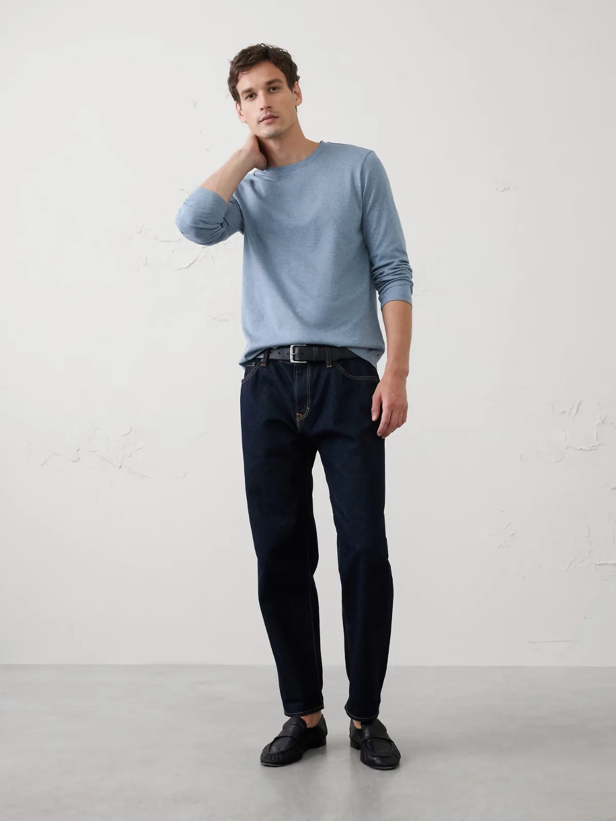 Slim-Fit Luxe Touch Long-Sleeve T-Shirt by Banana Republic