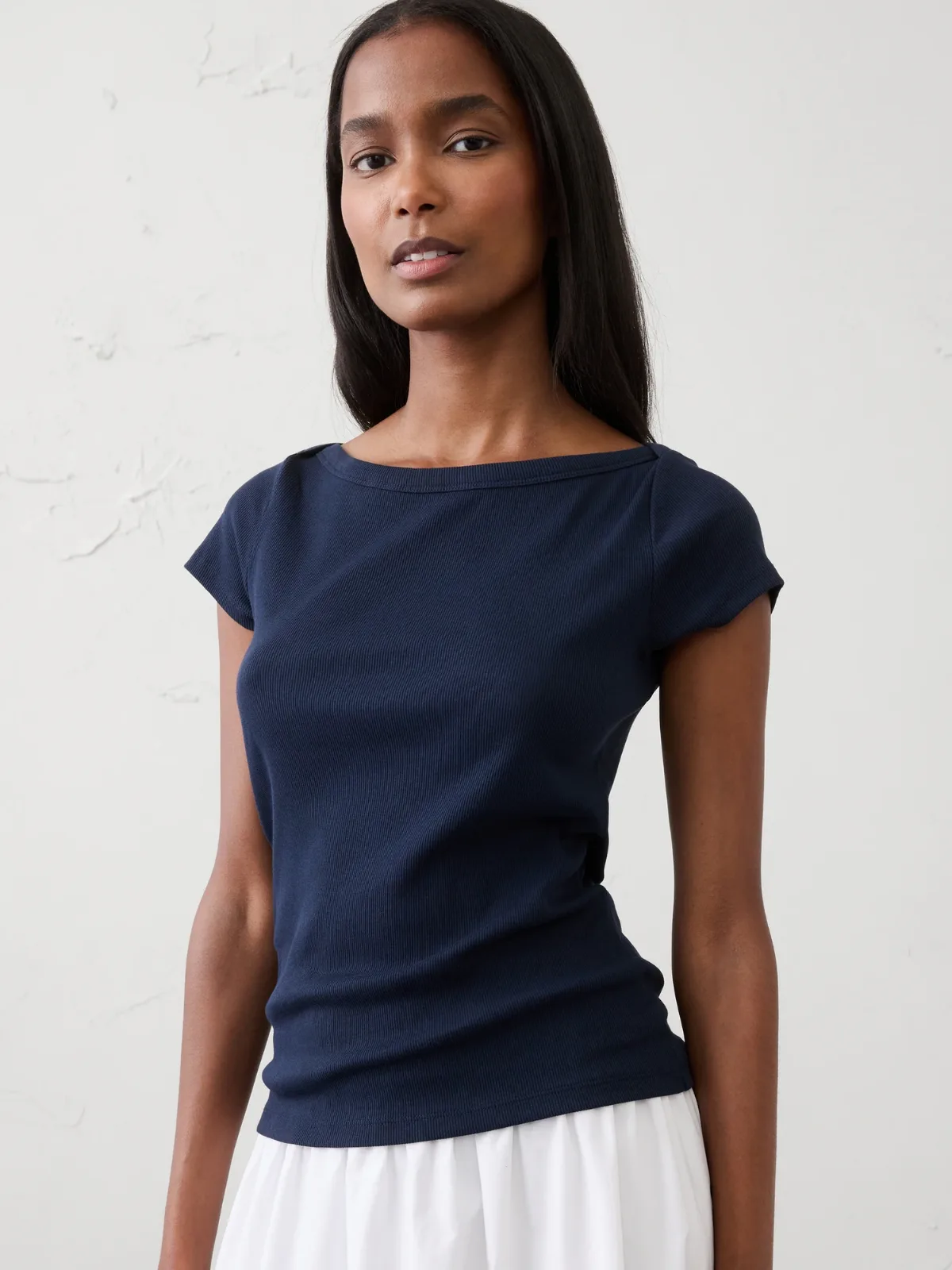 Ribbed Boatneck Top by Banana Republic