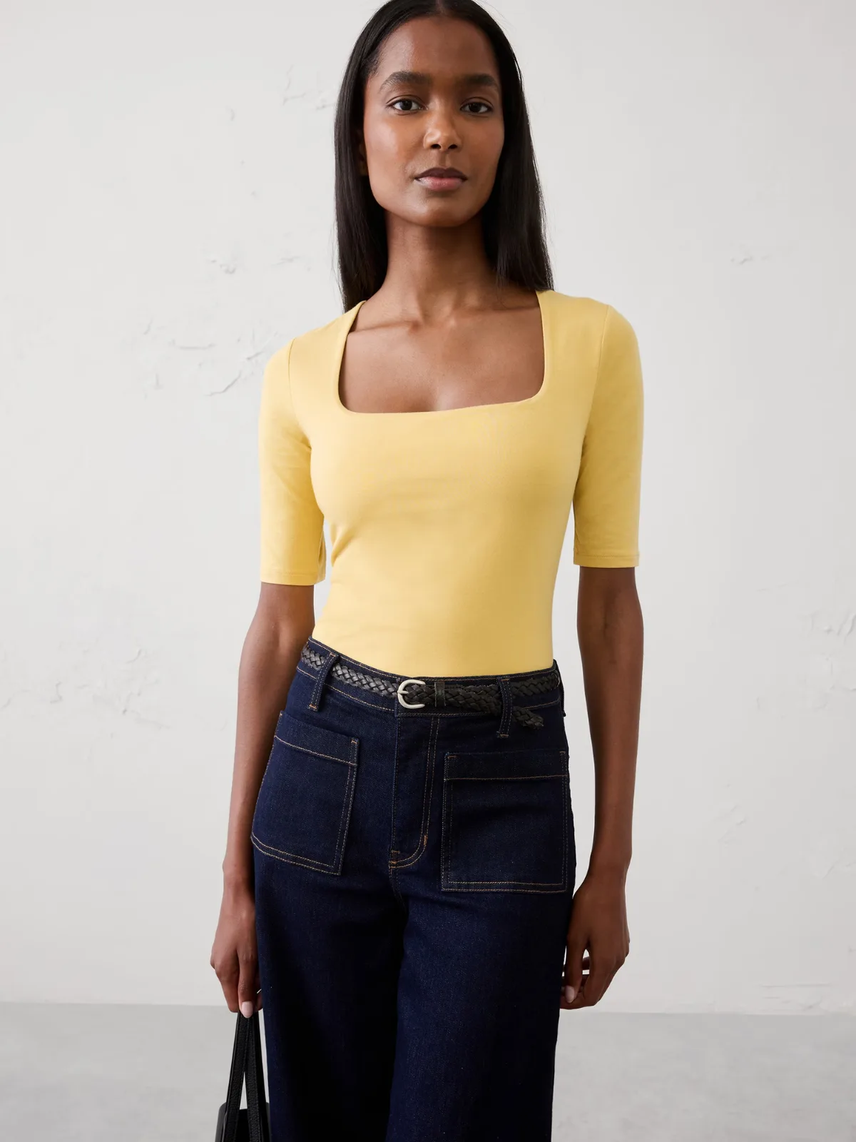 Soft Stretch Square-Neck Top by Banana Republic