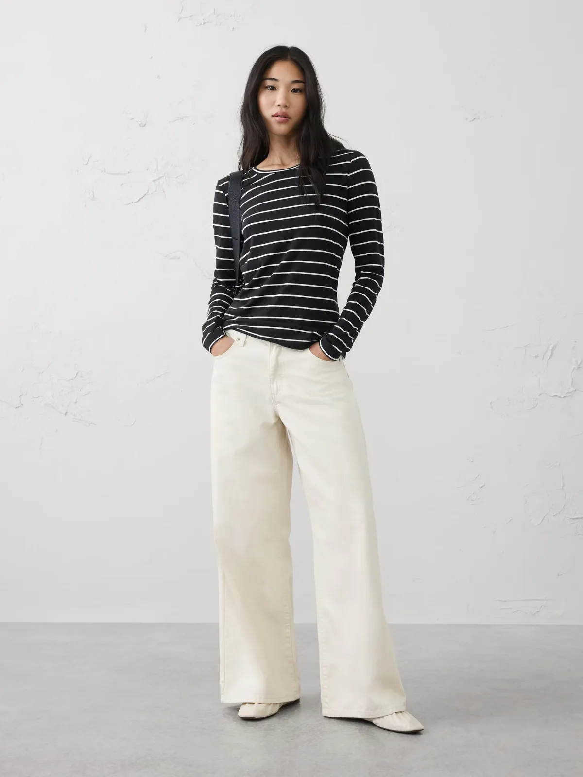 Timeless Long-Sleeve Crew-Neck T-Shirt by Banana Republic