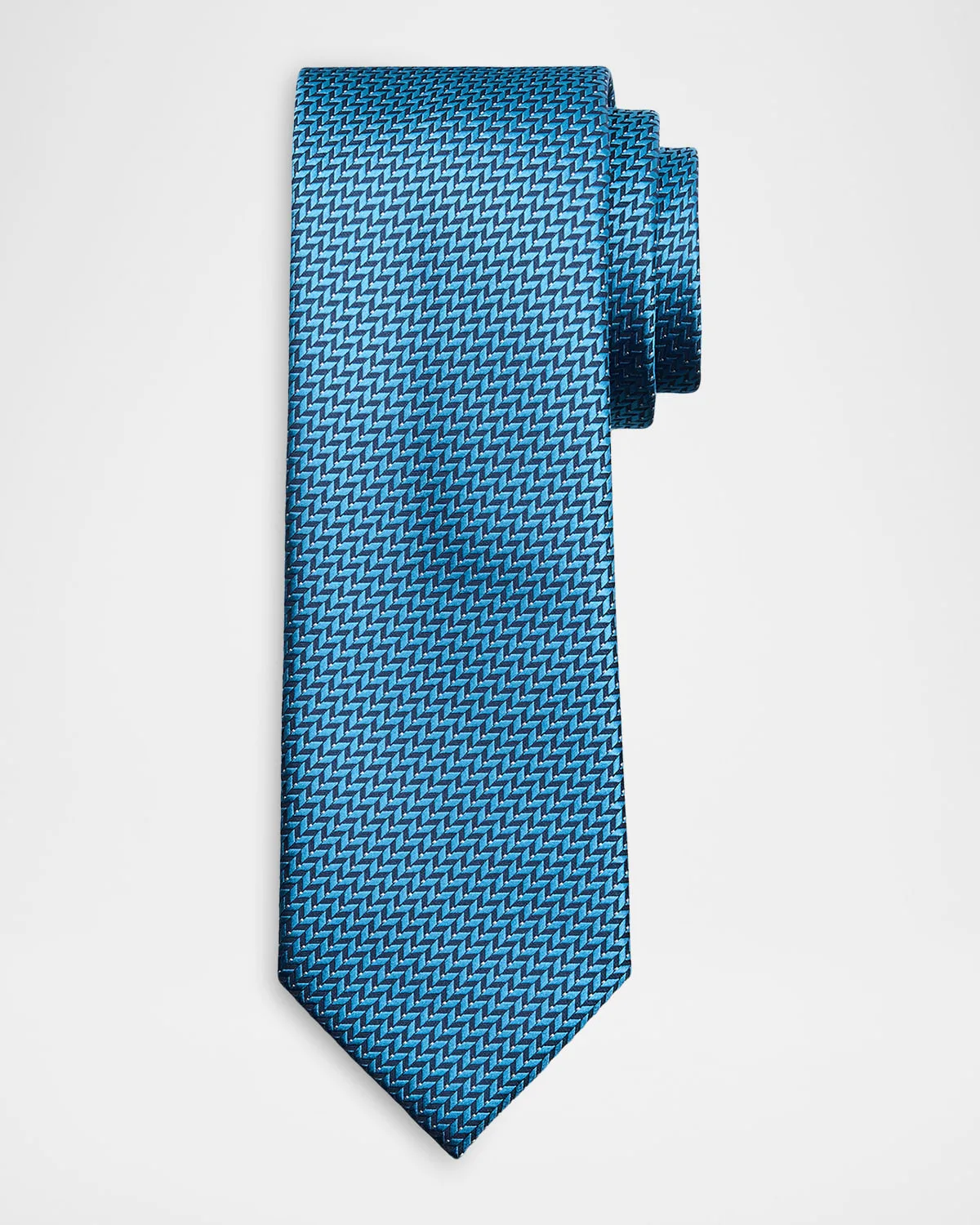Woven Herringbone Silk Tie
