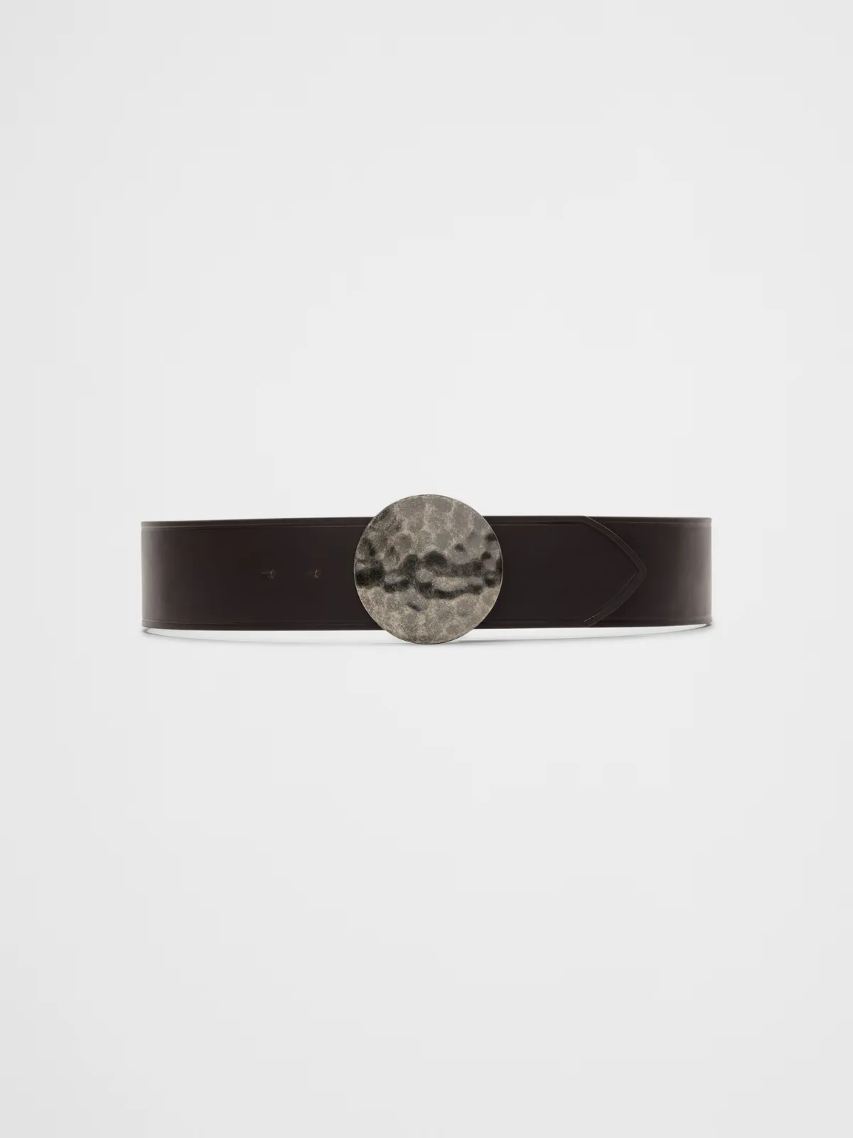 Wide Vegan Leather Round Buckle Belt by Banana Republic