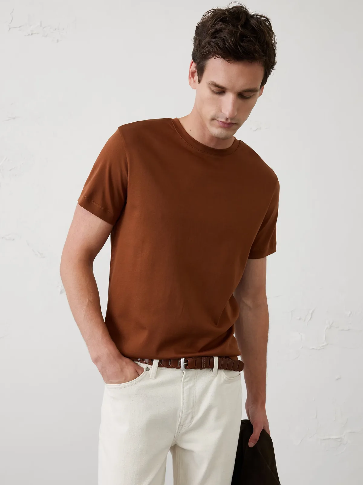 Luxe Touch Crew-Neck T-Shirt by Banana Republic