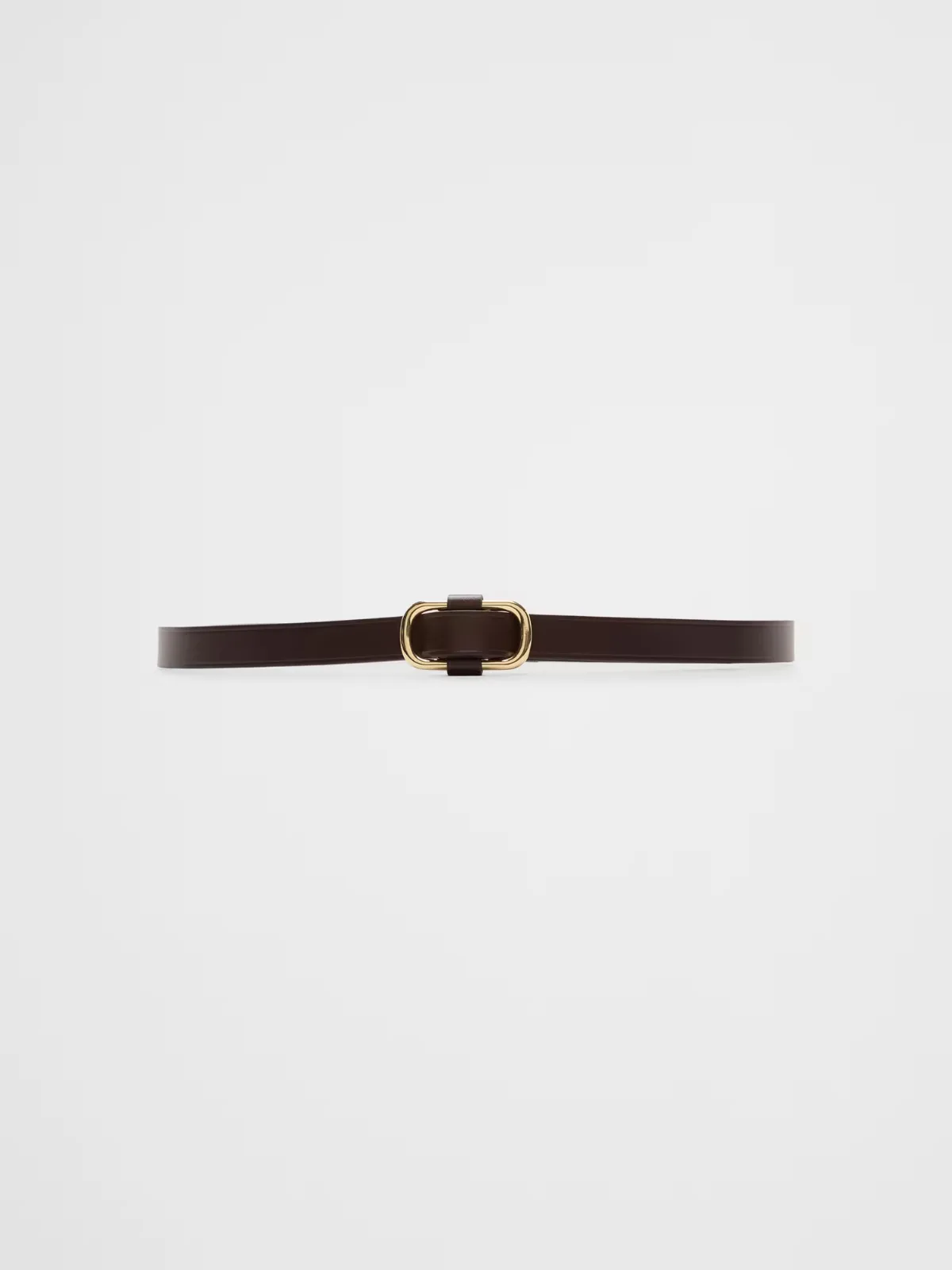 Leather Square-Slider Buckle Belt