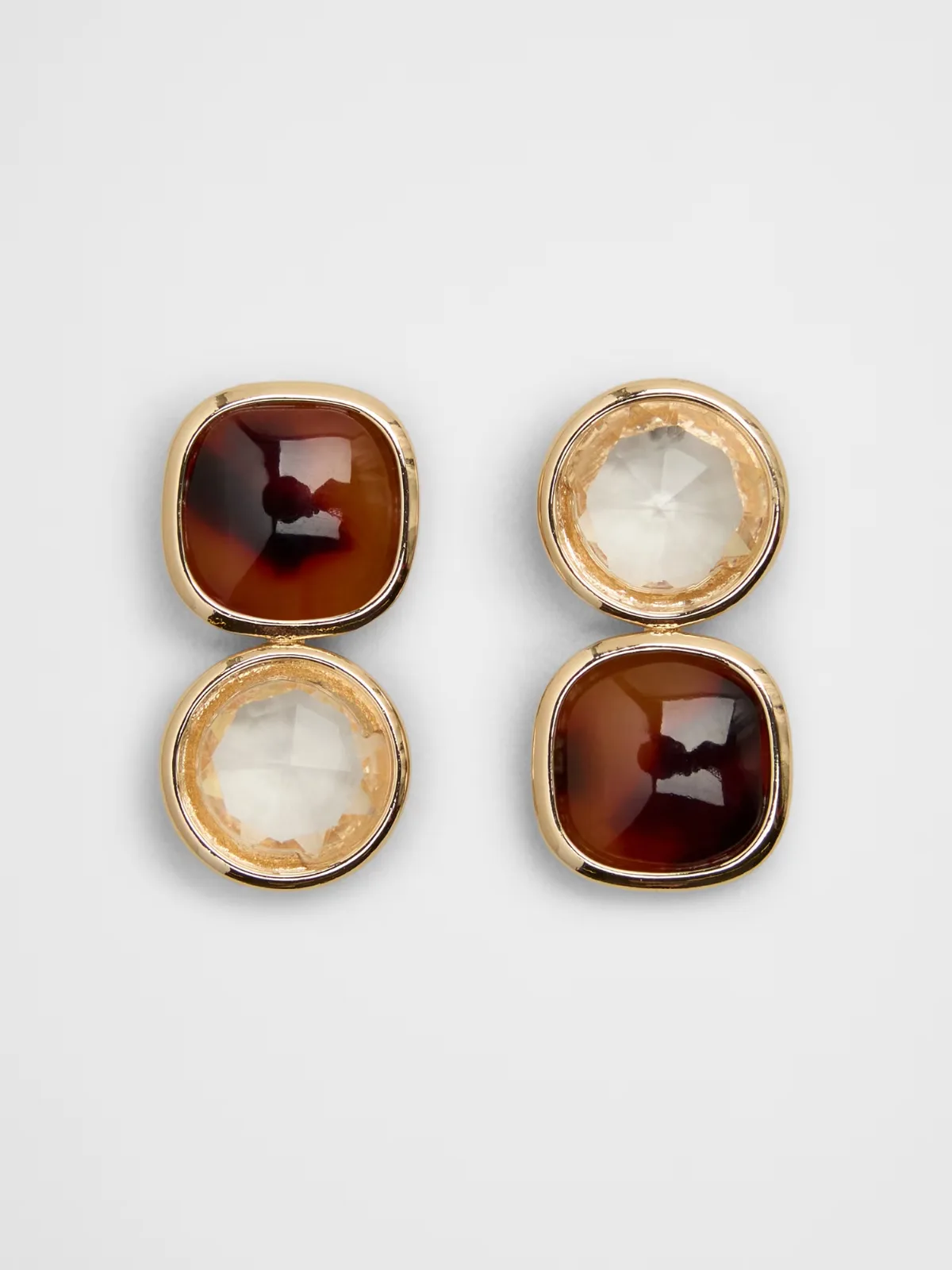 Two-Tone Faceted Earrings by Banana Republic