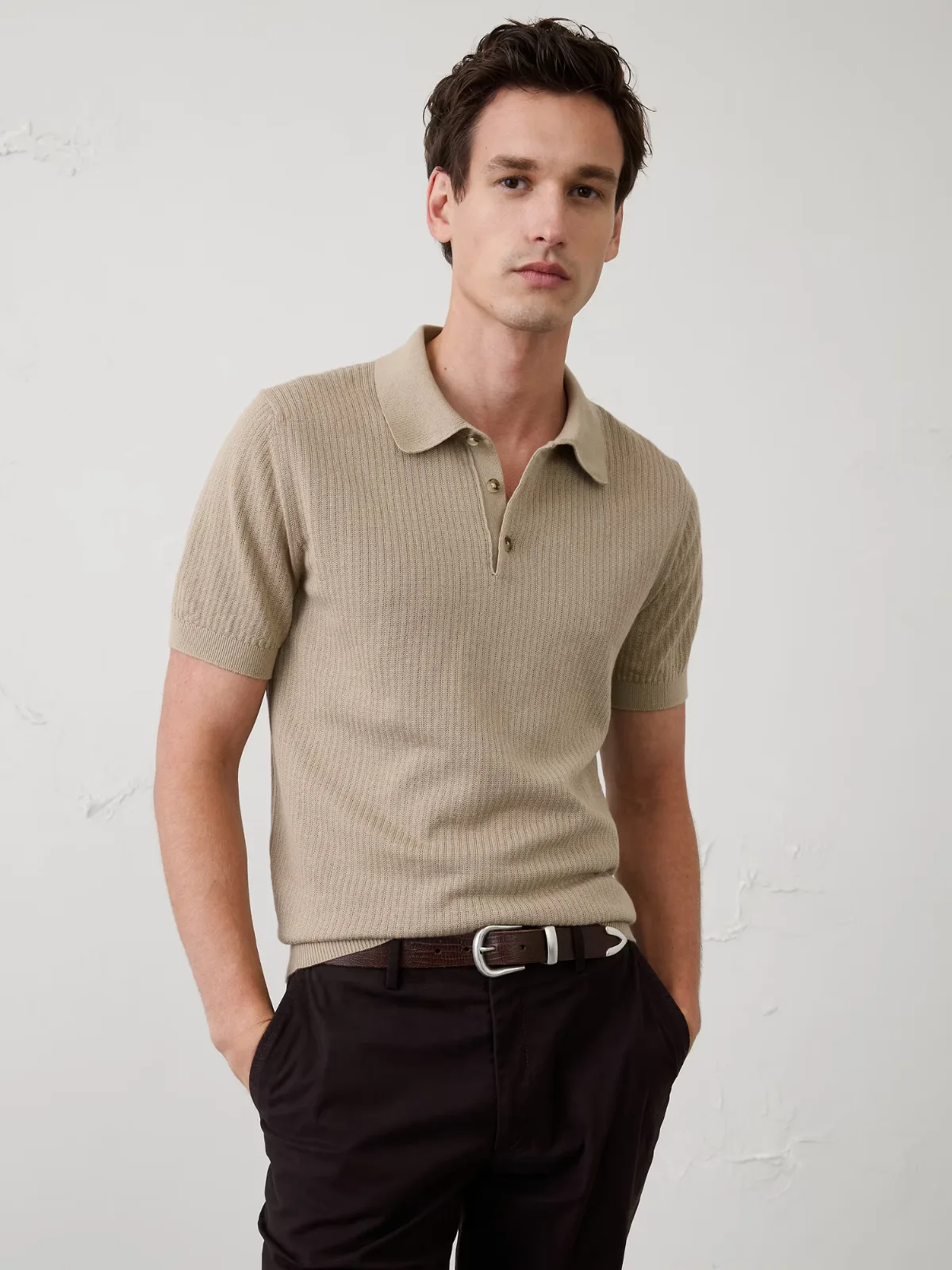 Textured Sweater Polo by Banana Republic
