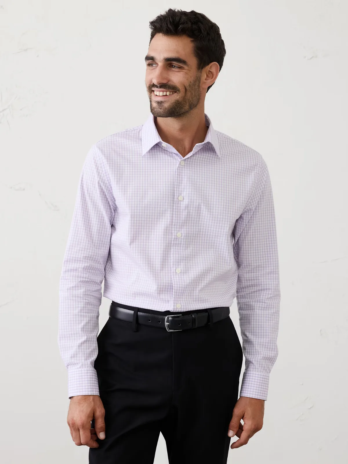 Slim-Fit Untucked Dress Shirt