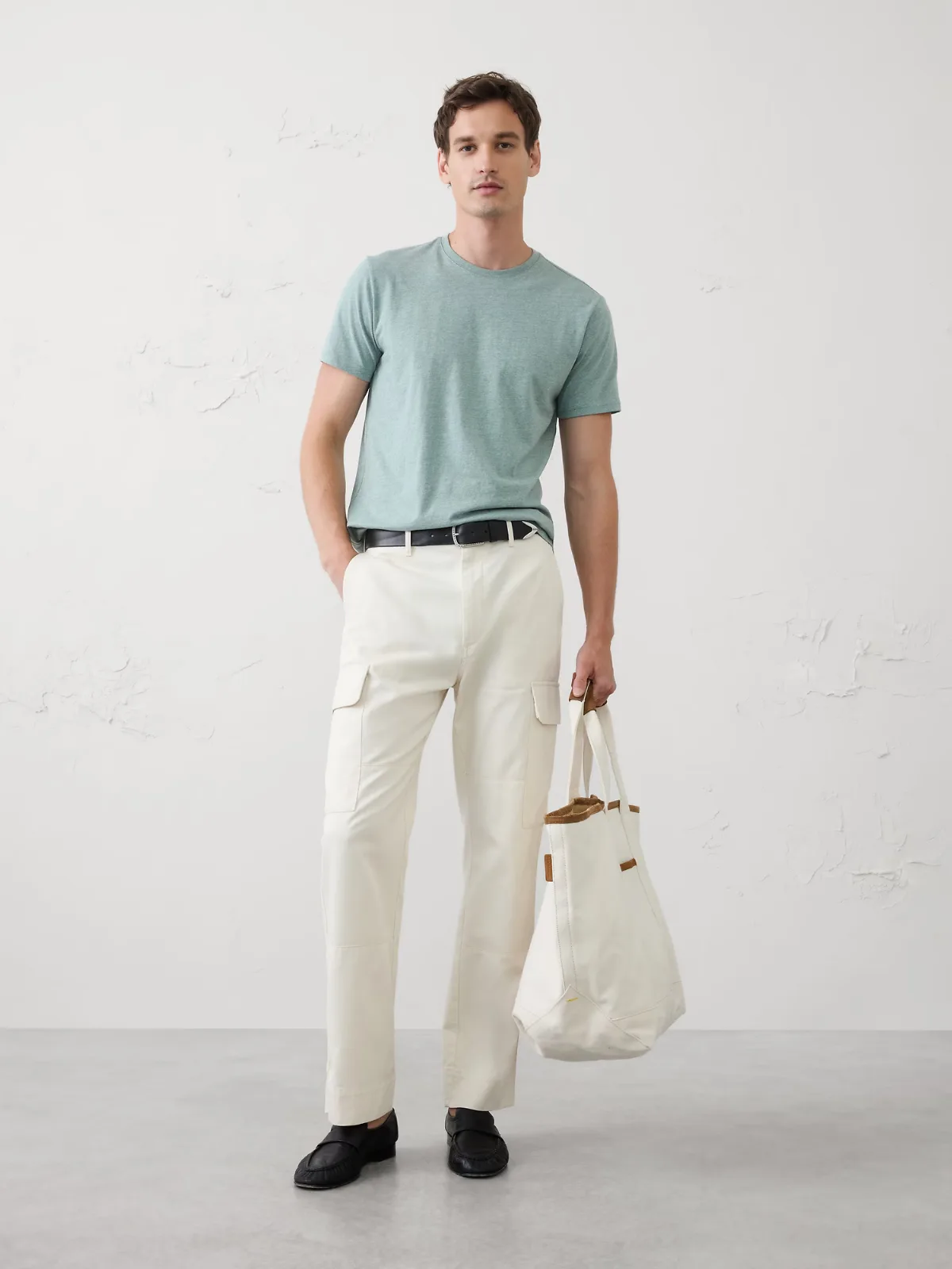 Standard-Fit Premium Wash Crew-Neck T-Shirt by Banana Republic