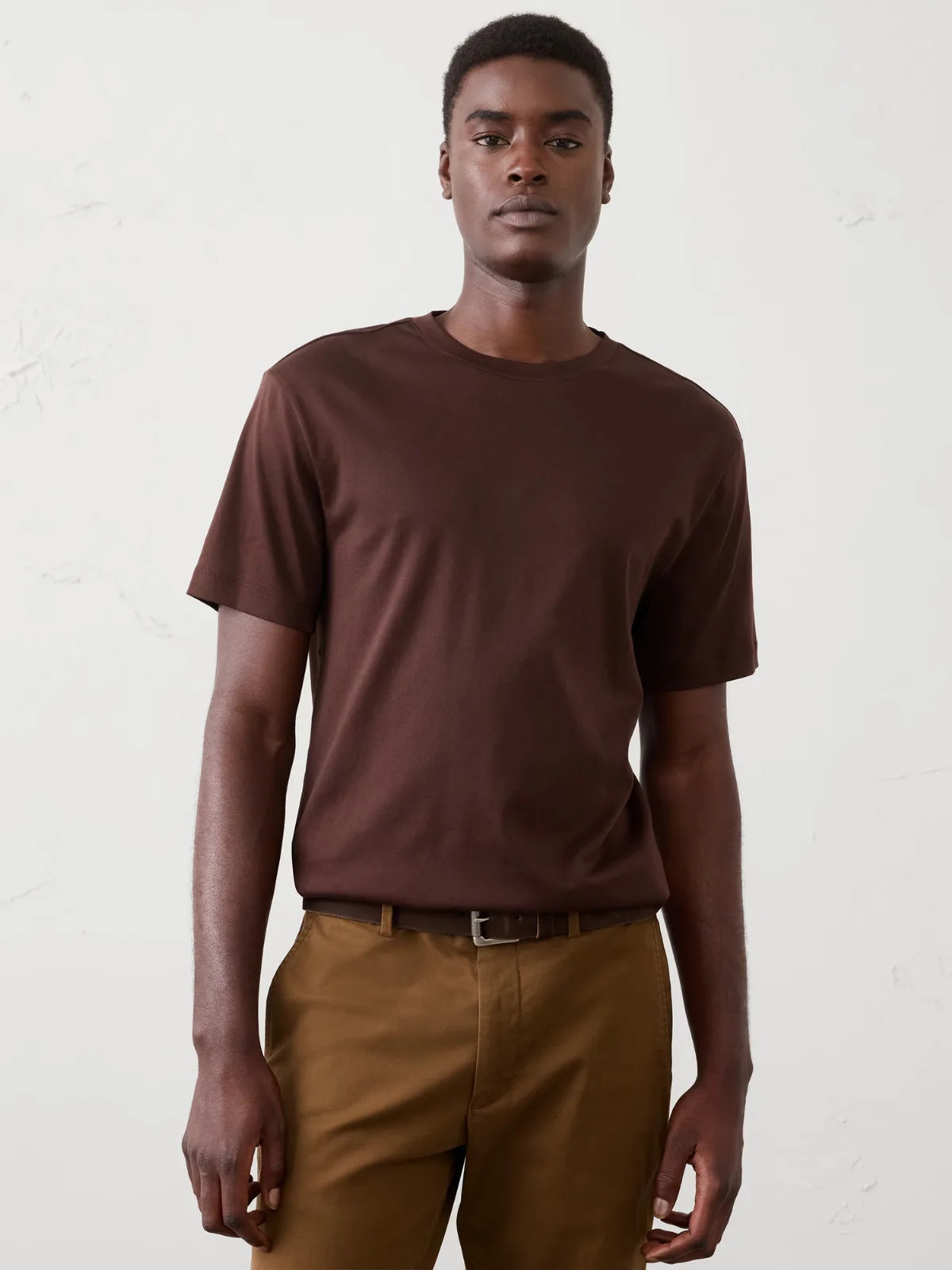 Luxe Touch Crew-Neck T-Shirt by Banana Republic
