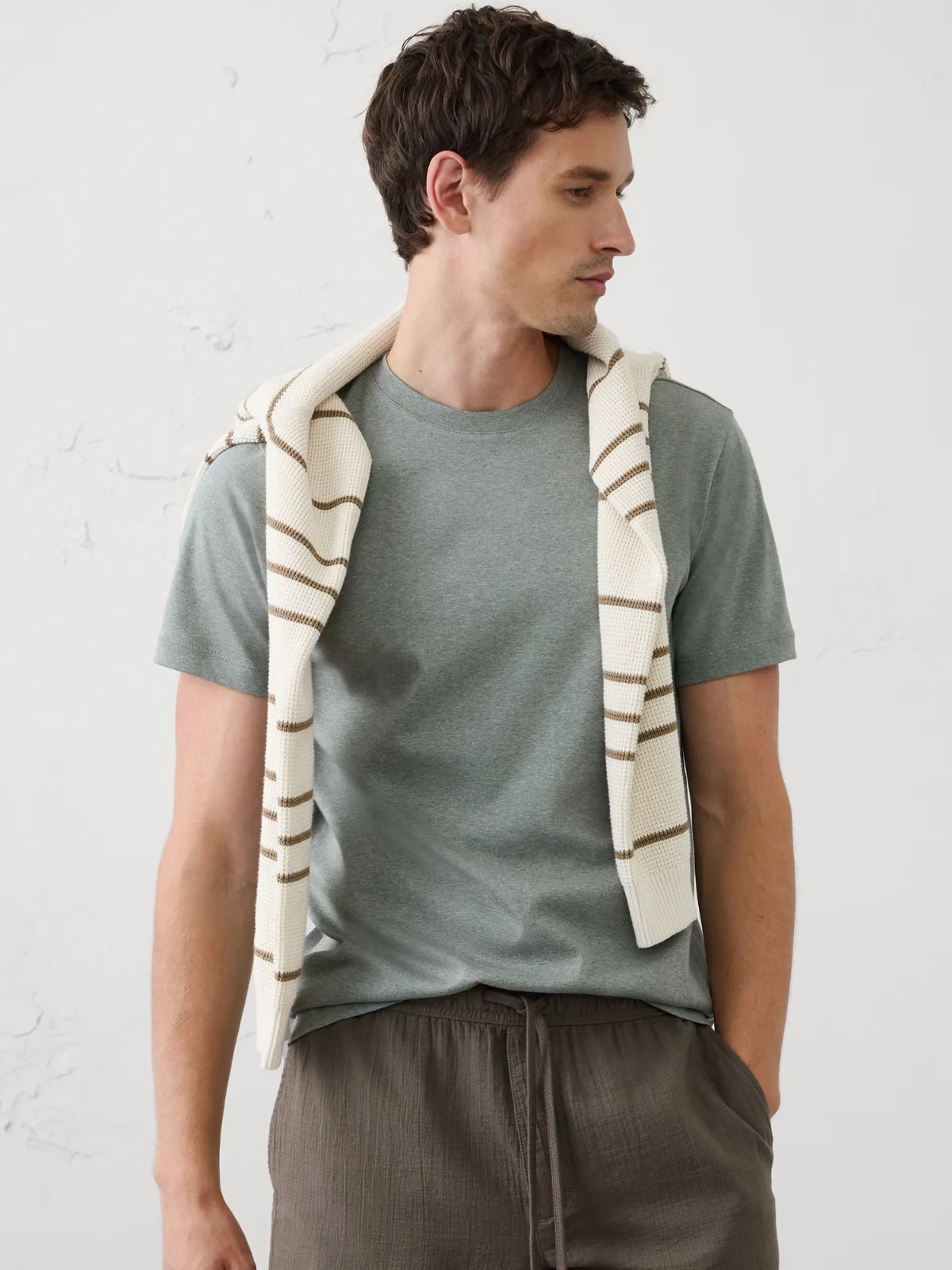 Luxe Touch Crew-Neck T-Shirt by Banana Republic