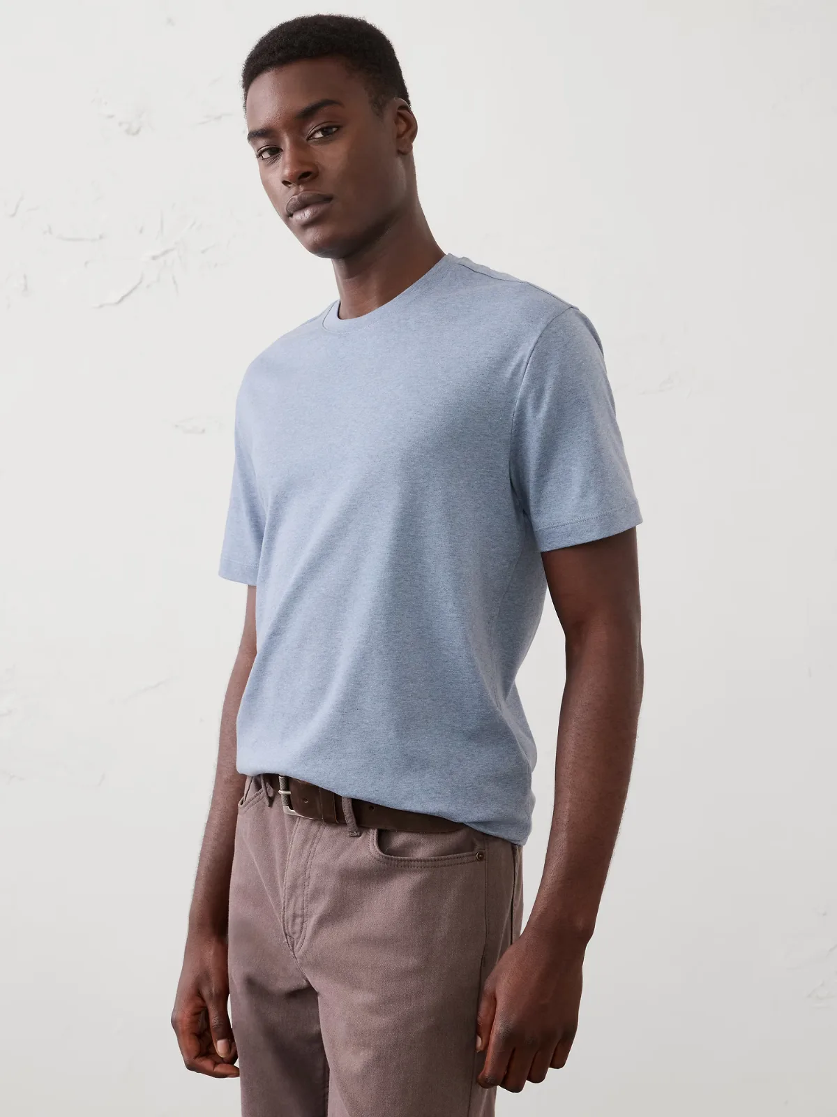 Luxe Touch Crew-Neck T-Shirt by Banana Republic