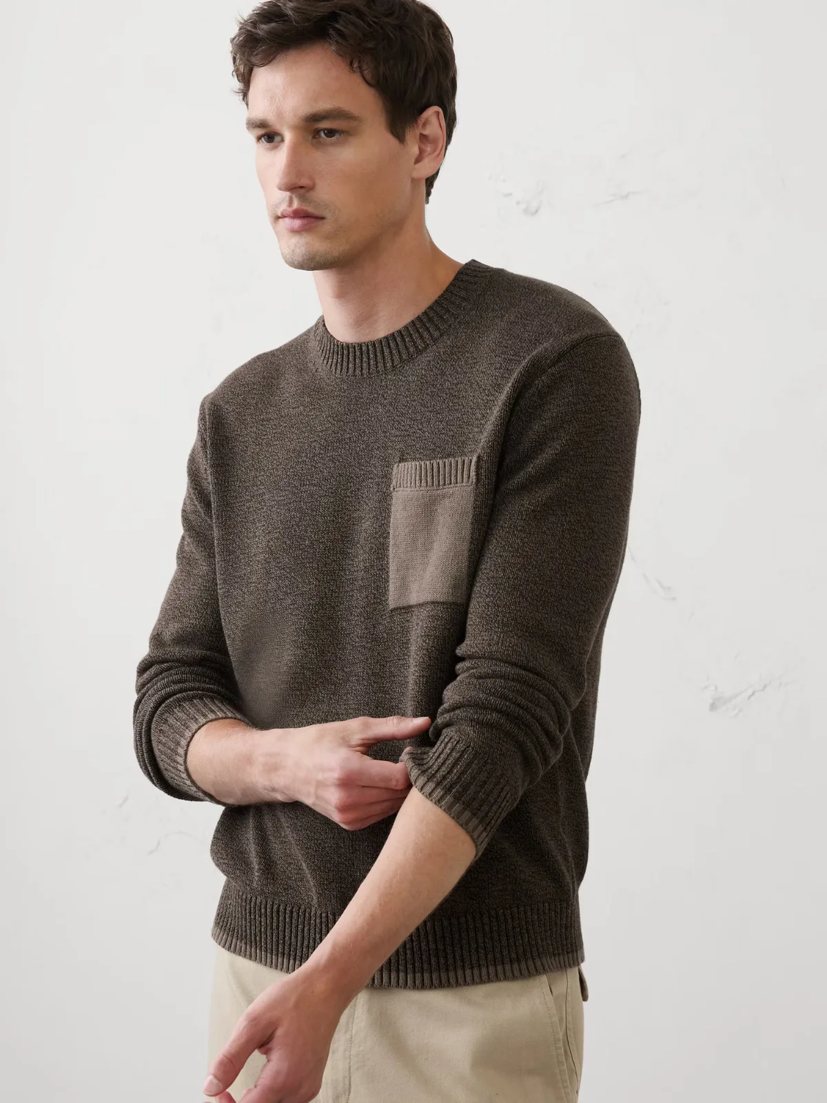 Contrast Pocket Sweater
