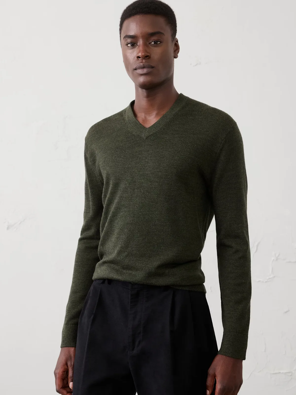 Merino Wool V-Neck Sweater