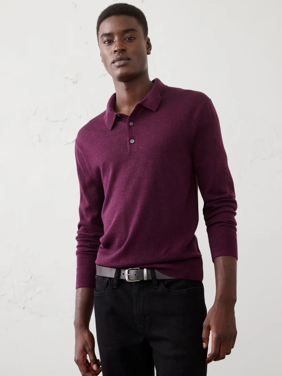 Merino Wool Polo Sweater by Banana Republic