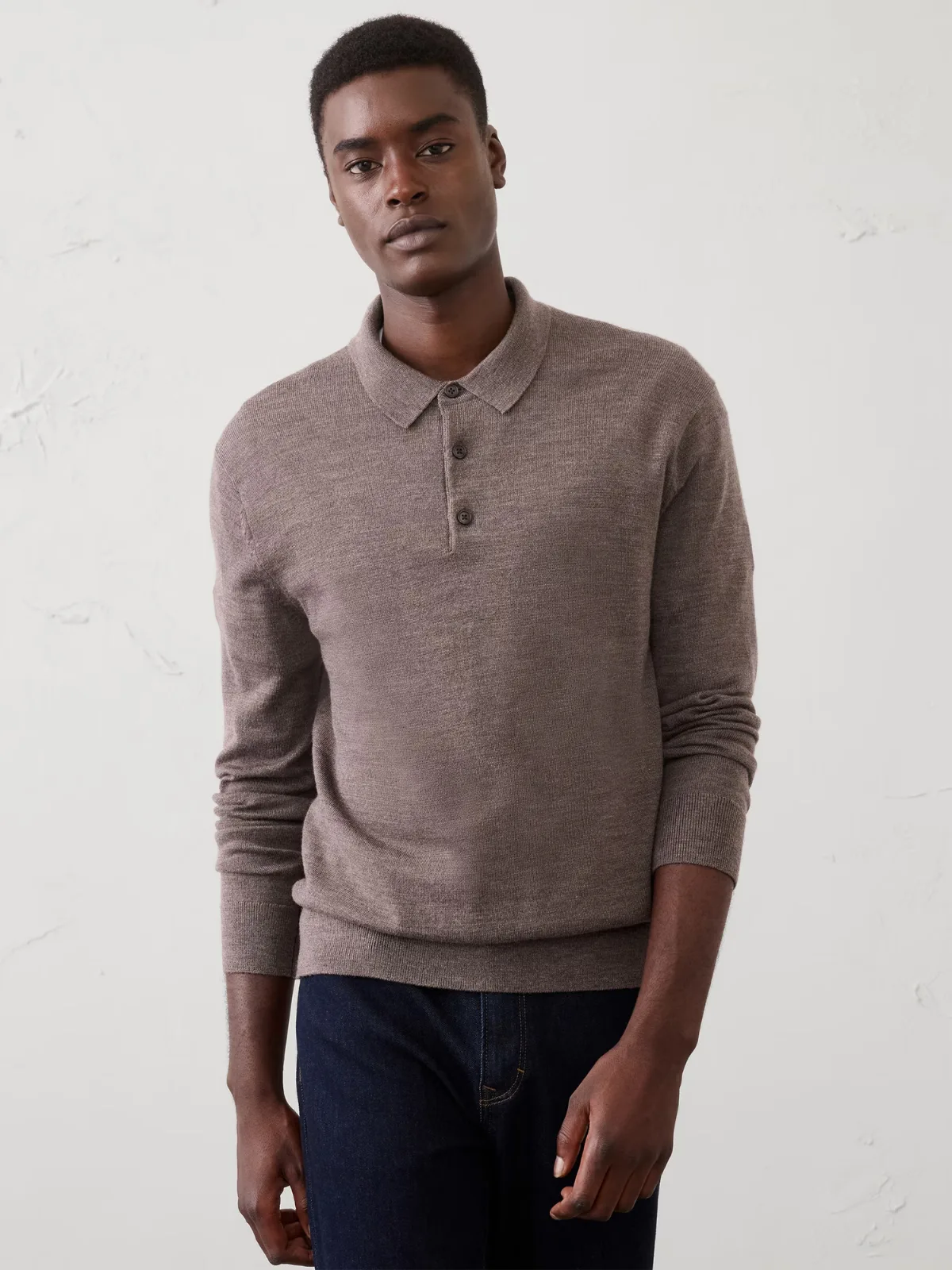 Merino Wool Polo Sweater by Banana Republic