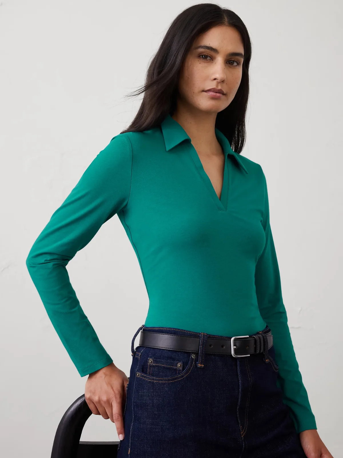 Soft Stretch Polo Top by Banana Republic