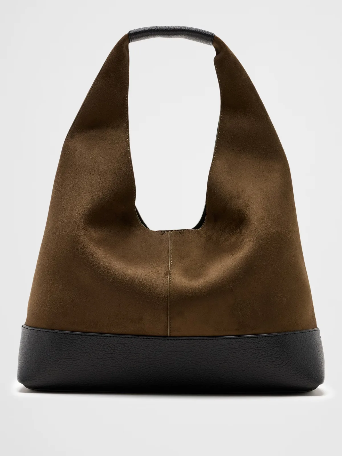 Vegan Suede Mixed Media Medium Slouchy Tote by Banana Republic