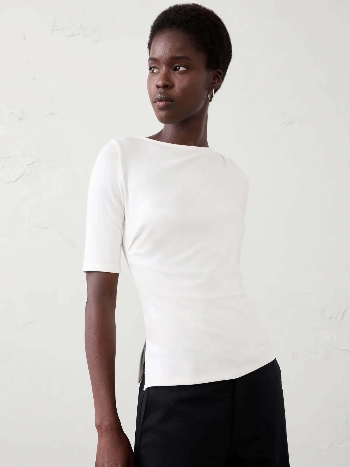 Soft Luxe Side-Ruched Top by Banana Republic