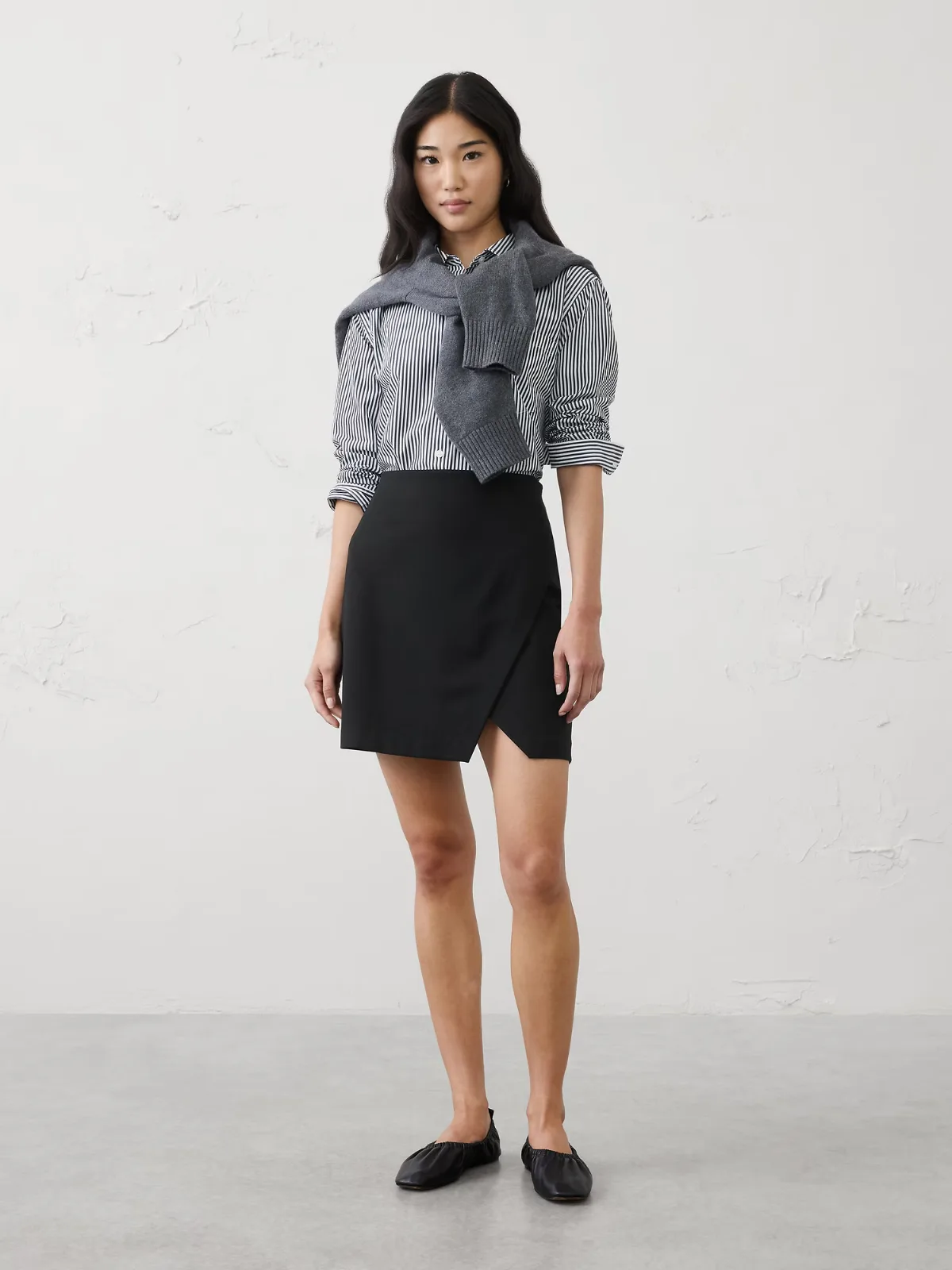 Overlap Ponte Mini Skirt by Banana Republic