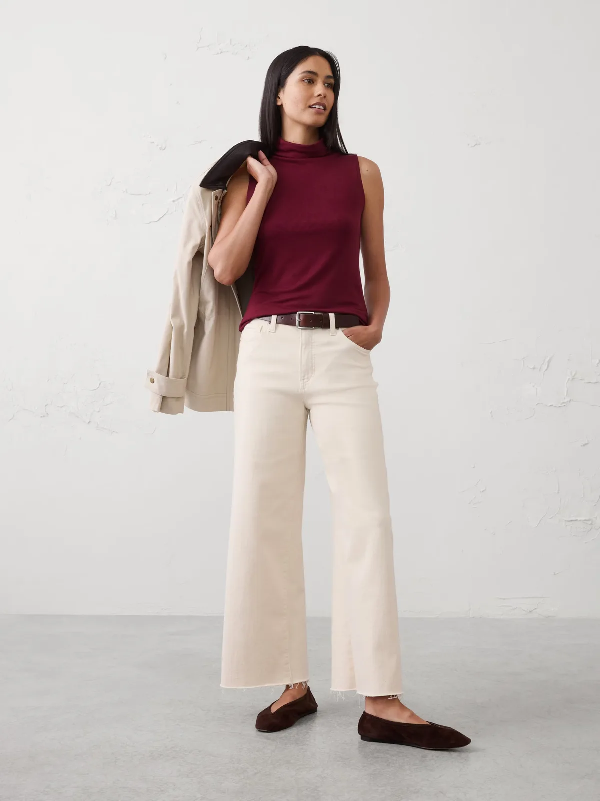 Soft Luxe Turtleneck Top by Banana Republic