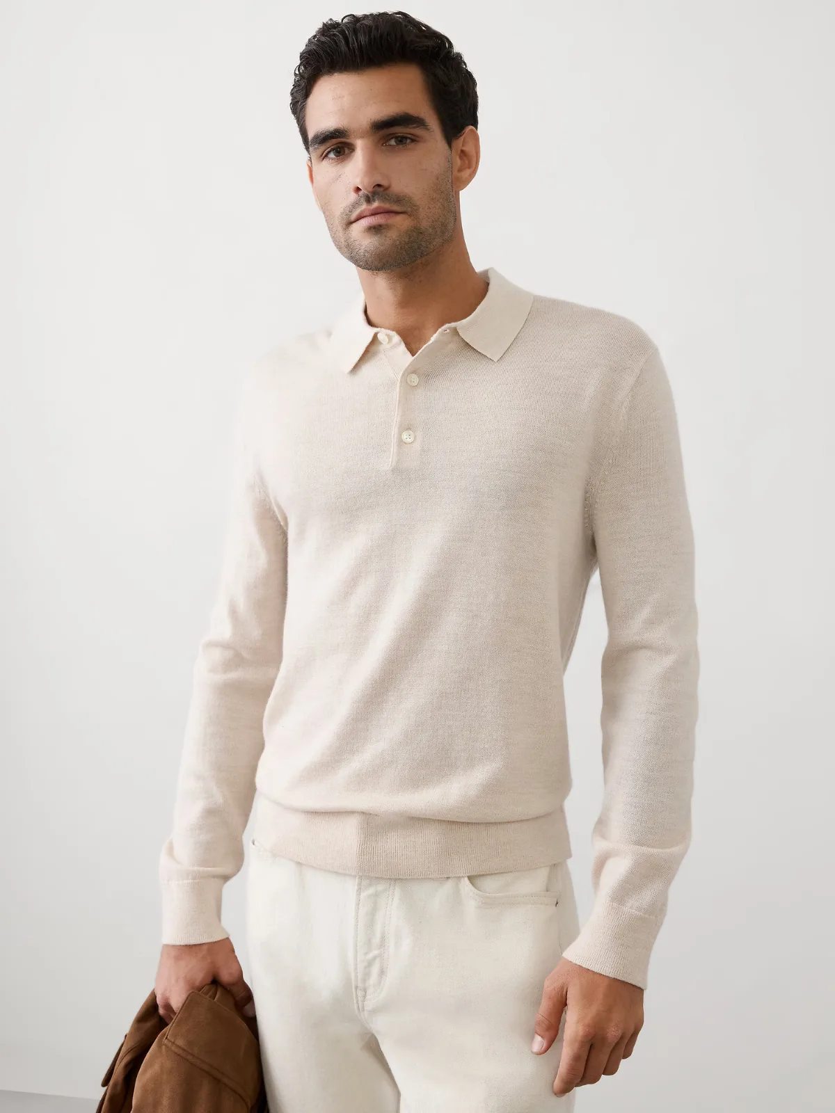 Merino Wool Polo Sweater by Banana Republic