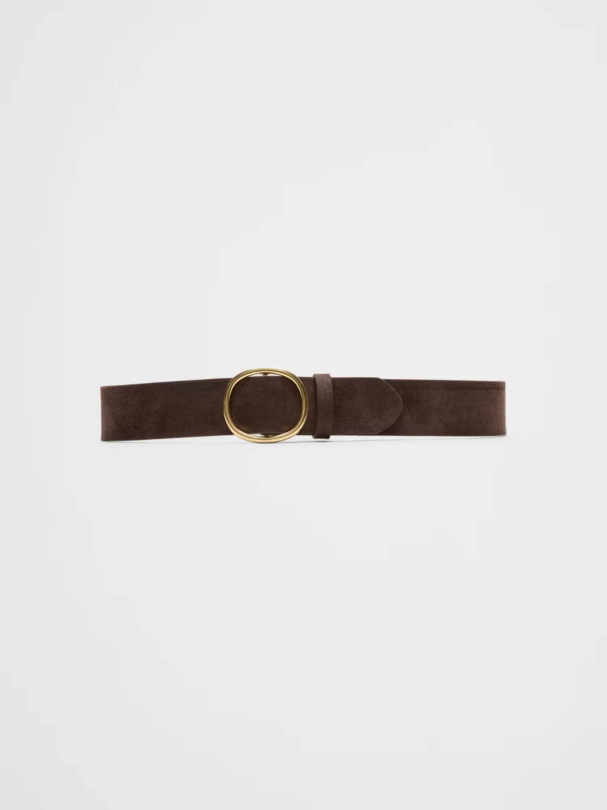 Wide Vegan Oval Buckle Belt