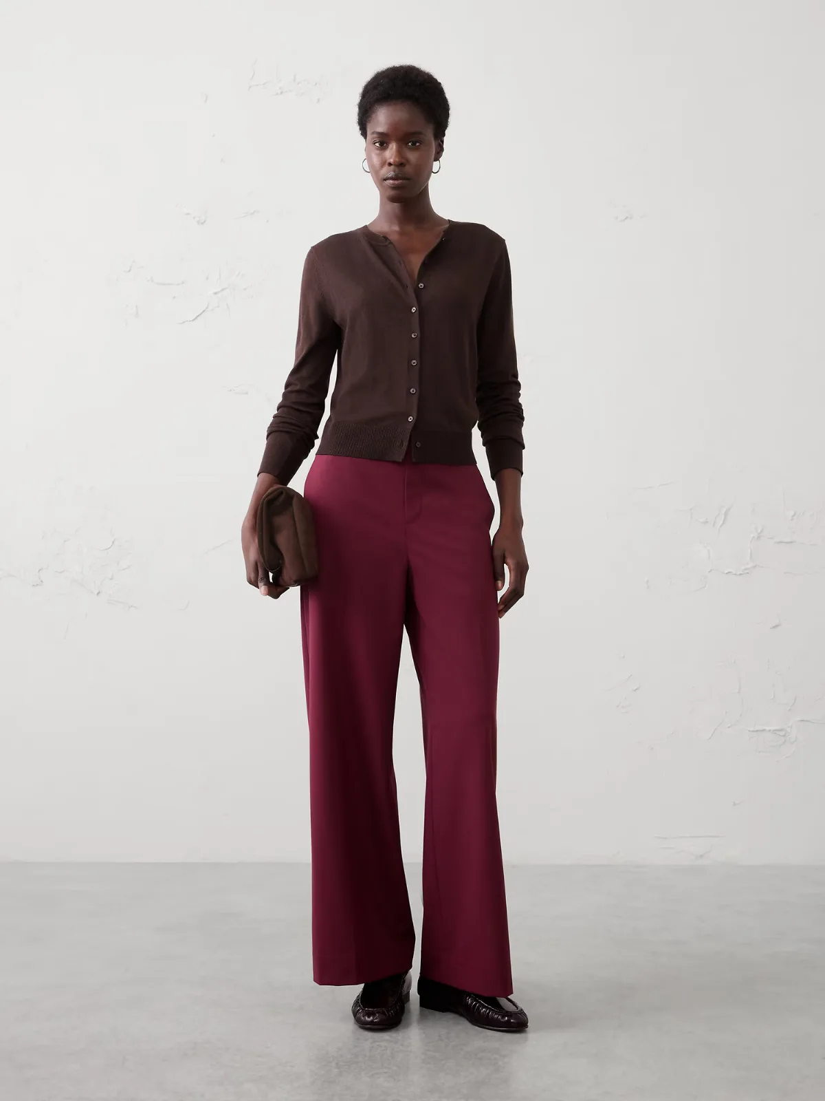 Hayden Sculpted Stretch Wide-Leg High-Rise Pant