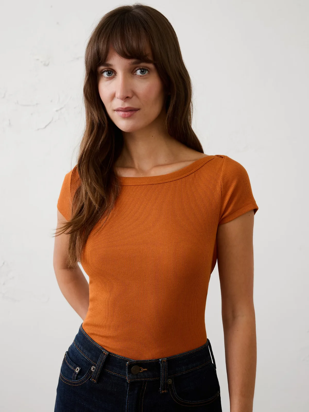 Ribbed Boatneck Top by Banana Republic