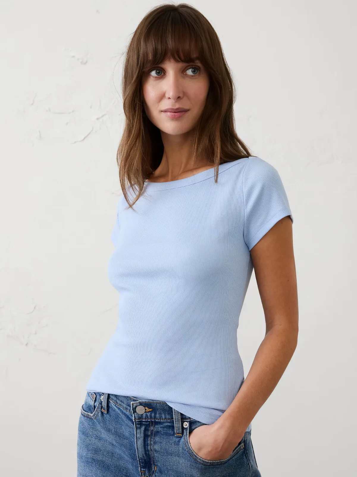 Ribbed Boatneck Top by Banana Republic