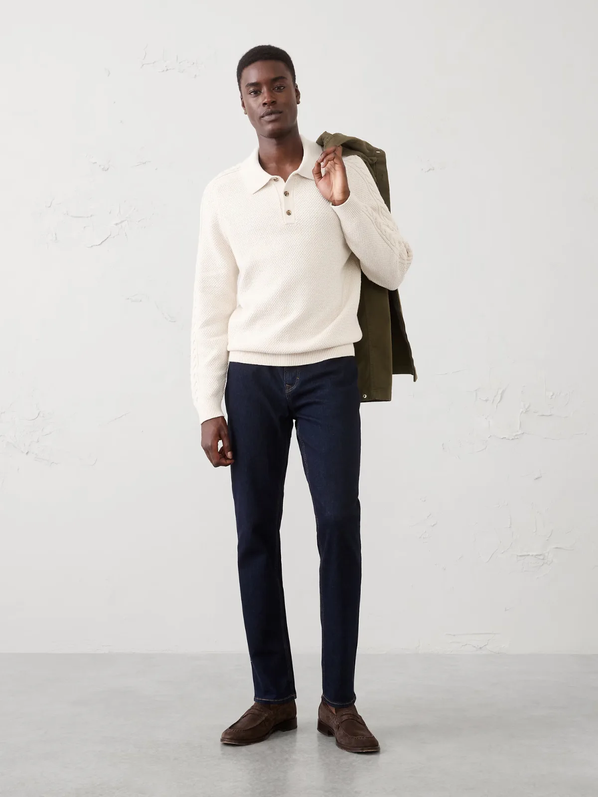 Cable Sweater Polo by Banana Republic