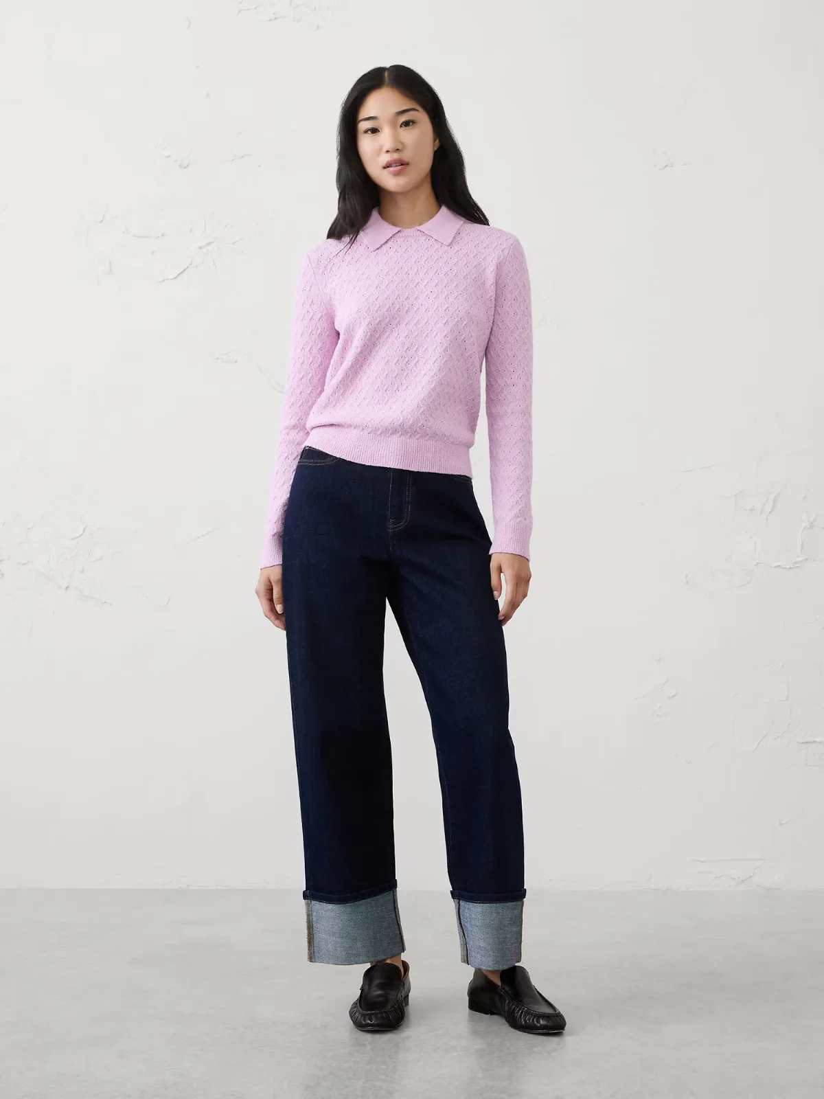 Boucle Collar-Neck Sweater by Banana Republic