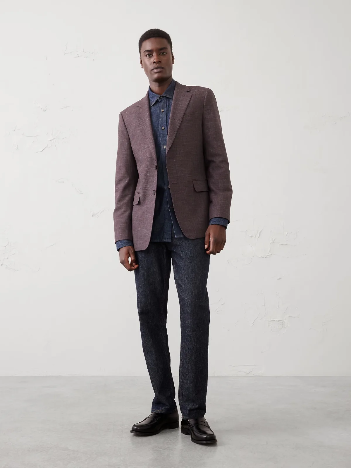 Hopsack Suit Jacket by Banana Republic