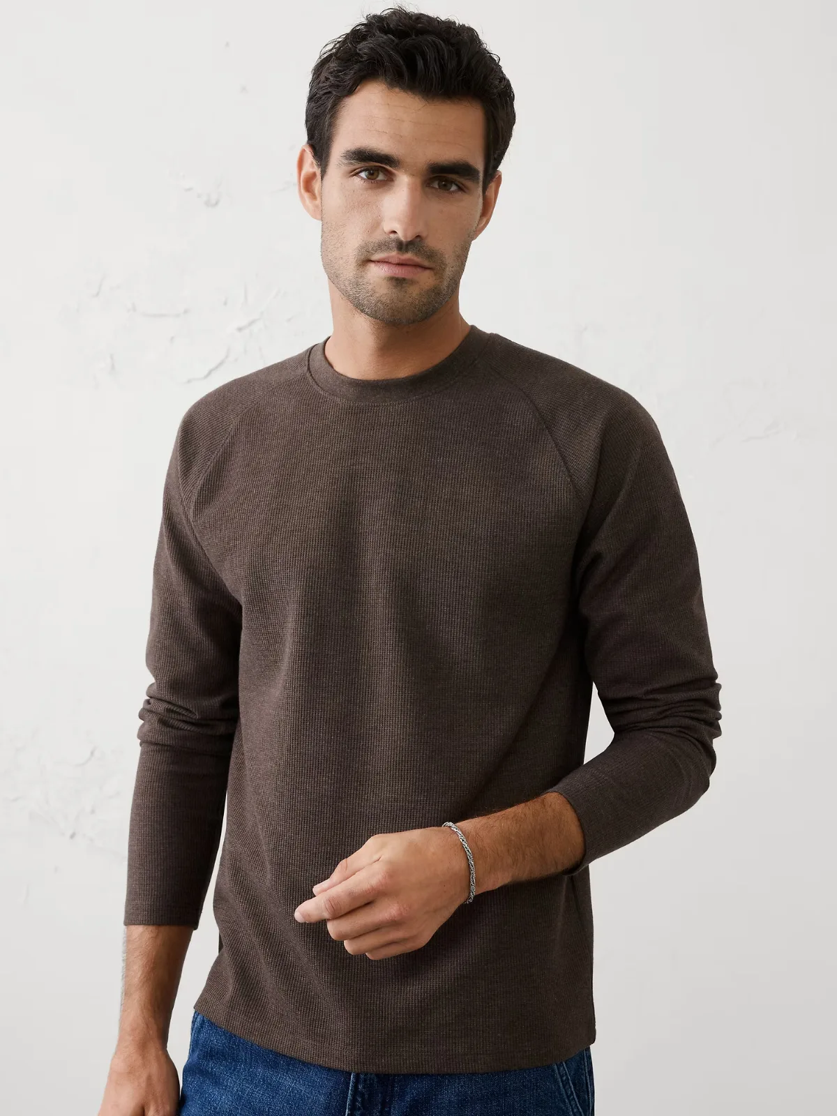 Waffle Crew-Neck Shirt by Banana Republic