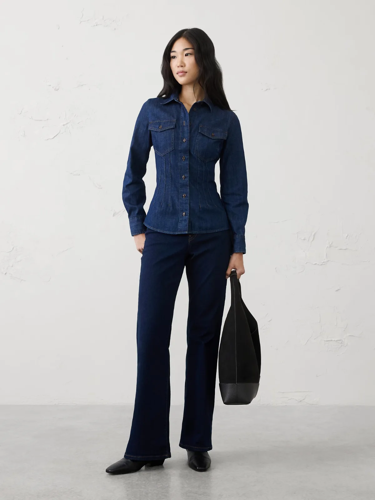 Fitted Denim Shirt by Banana Republic
