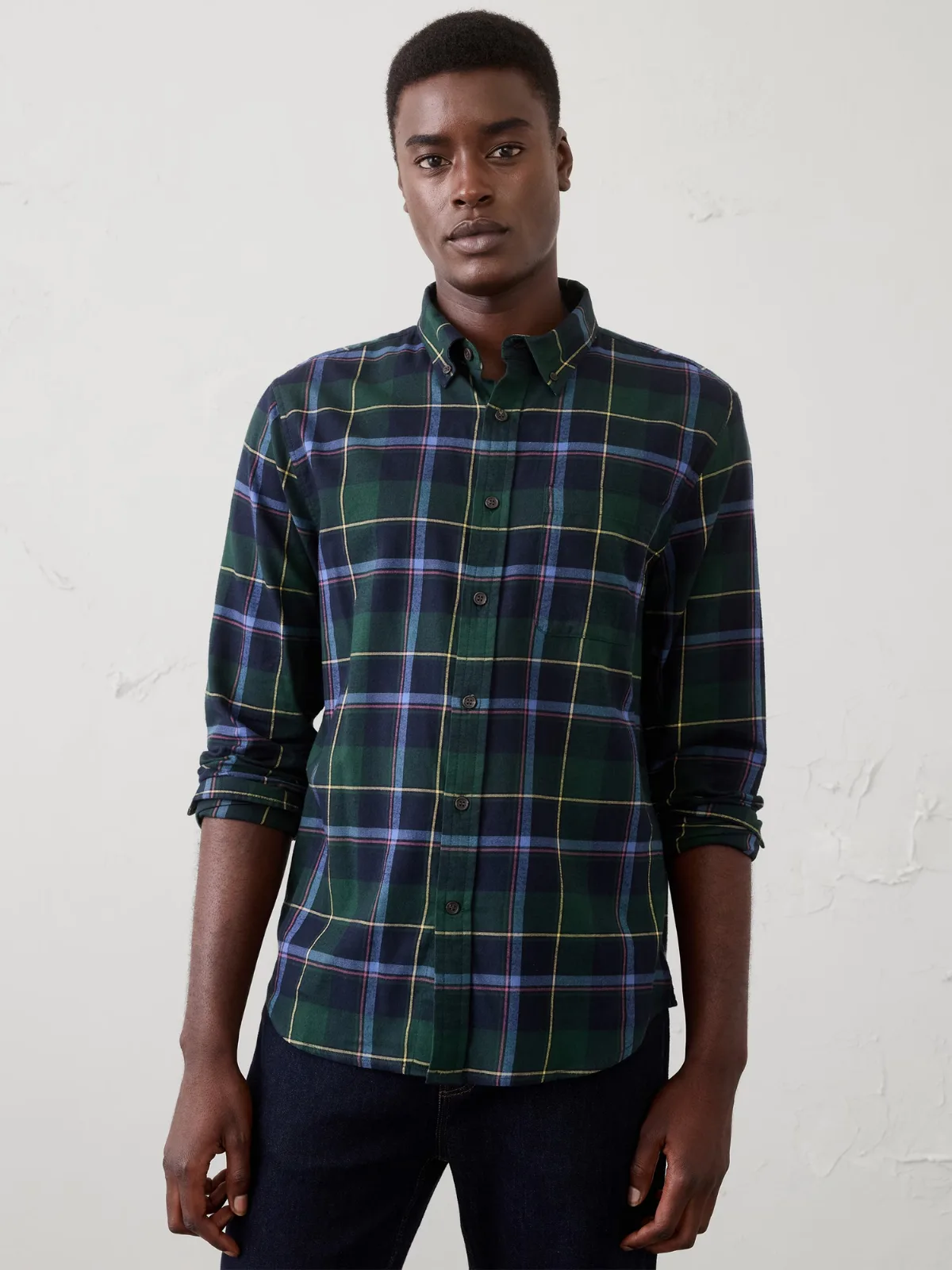 Slim-Fit Lightweight Flannel Shirt by Banana Republic