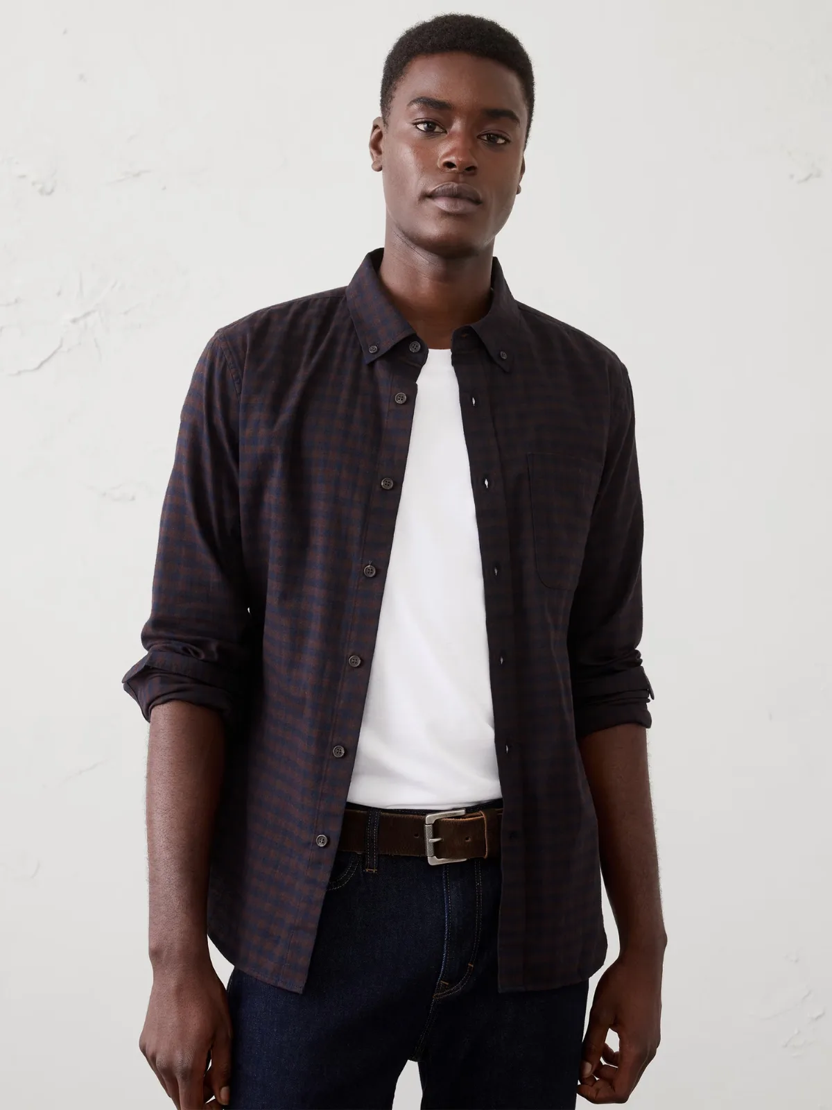 Slim-Fit Lightweight Flannel Shirt by Banana Republic