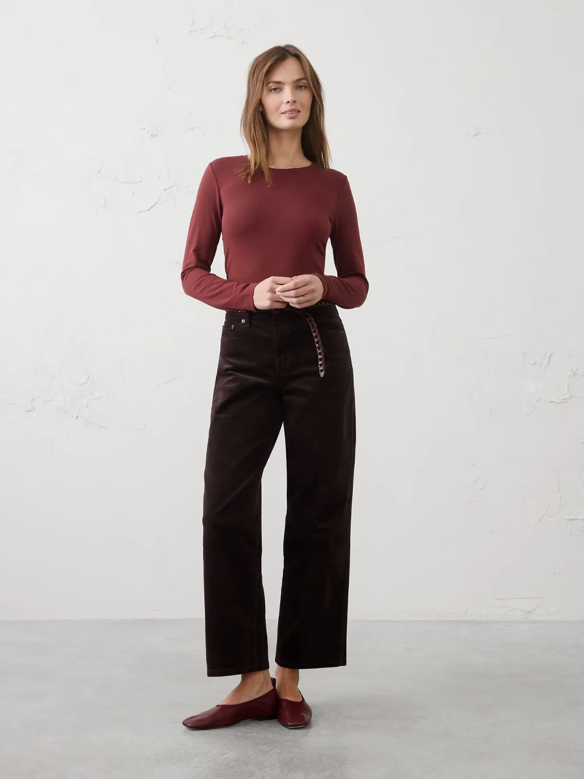 Timeless Long-Sleeve Crew-Neck T-Shirt by Banana Republic
