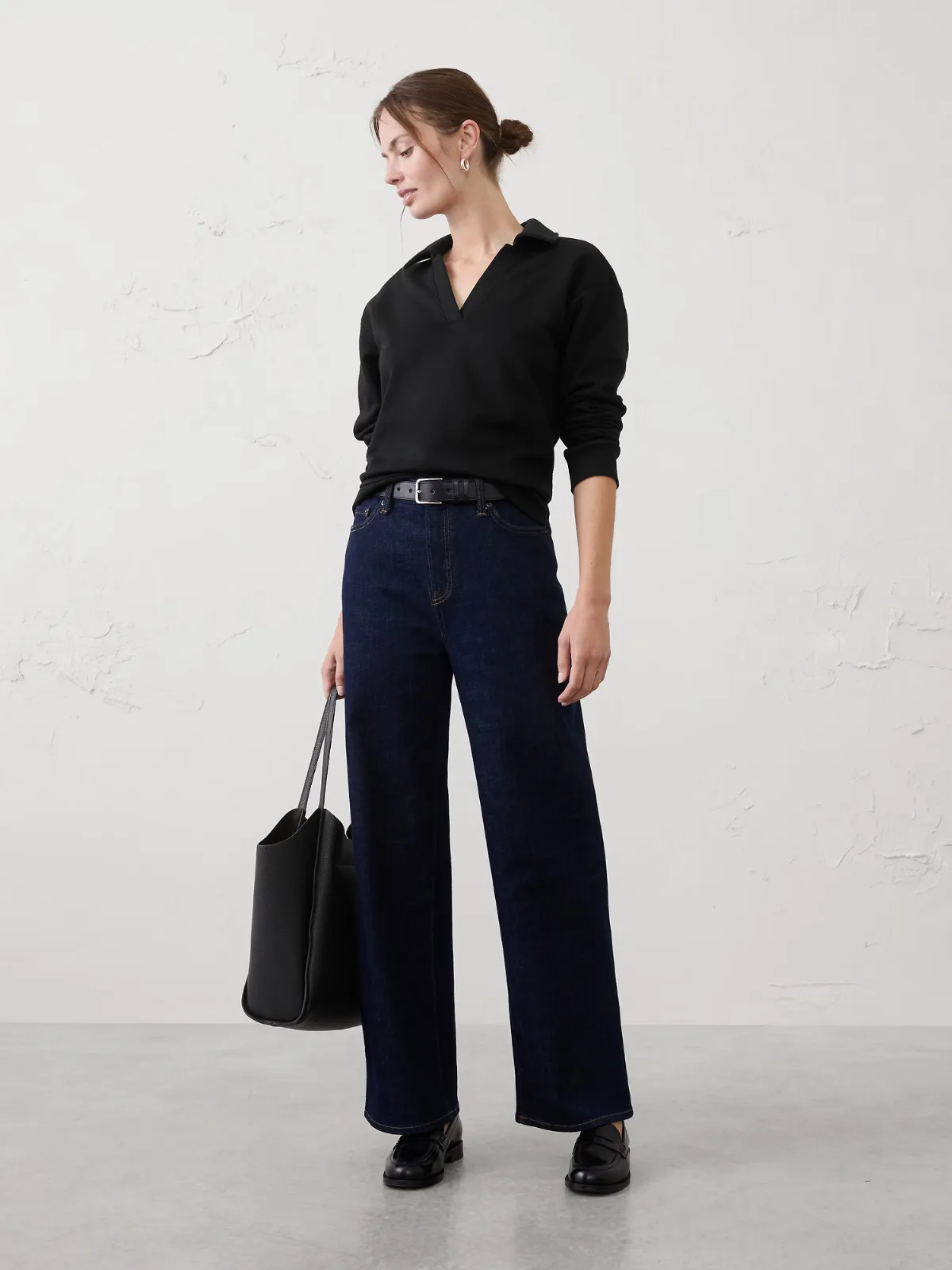 Fleece Collared Sweatshirt by Banana Republic