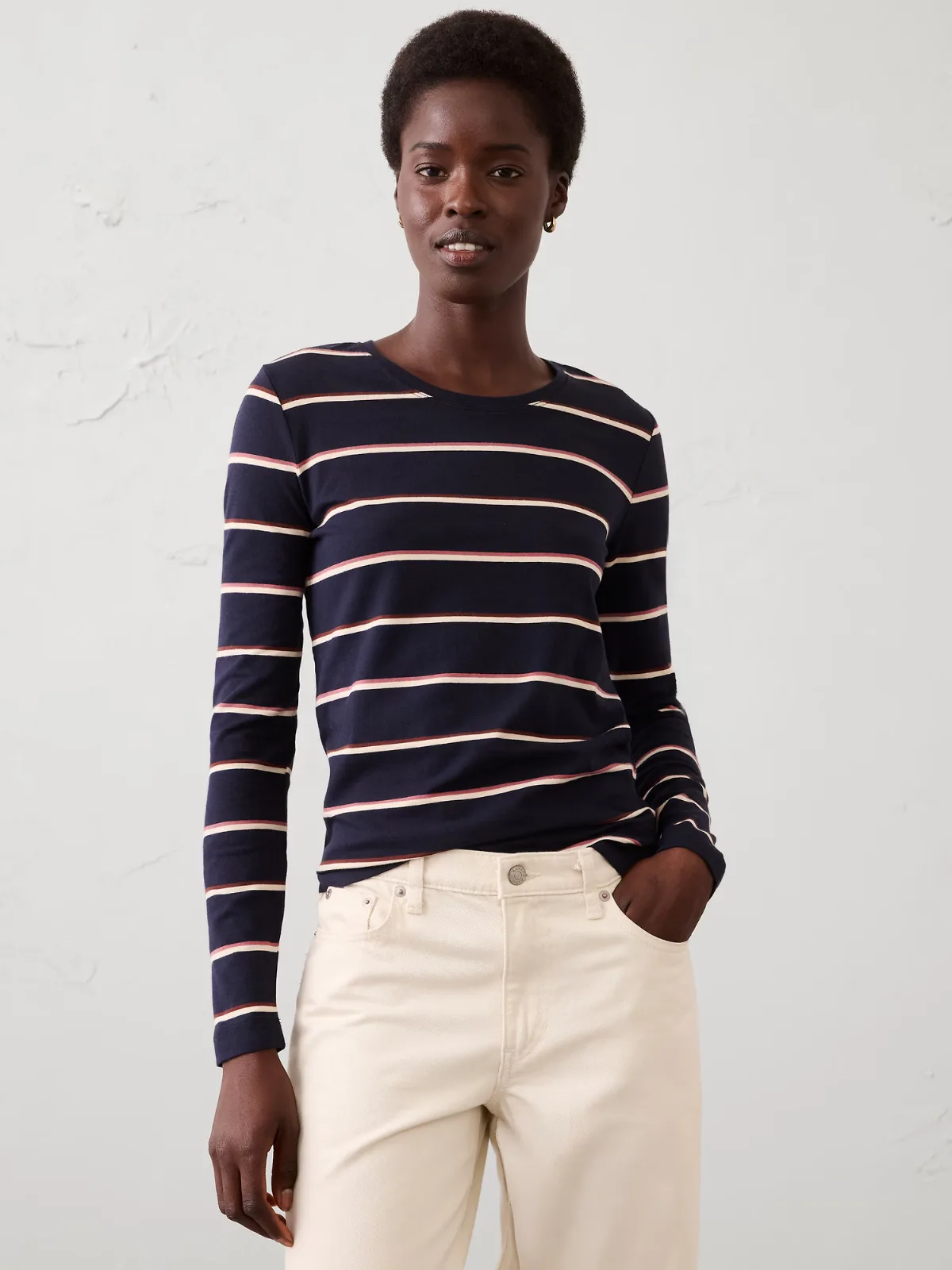 Timeless Long-Sleeve Crew-Neck T-Shirt by Banana Republic