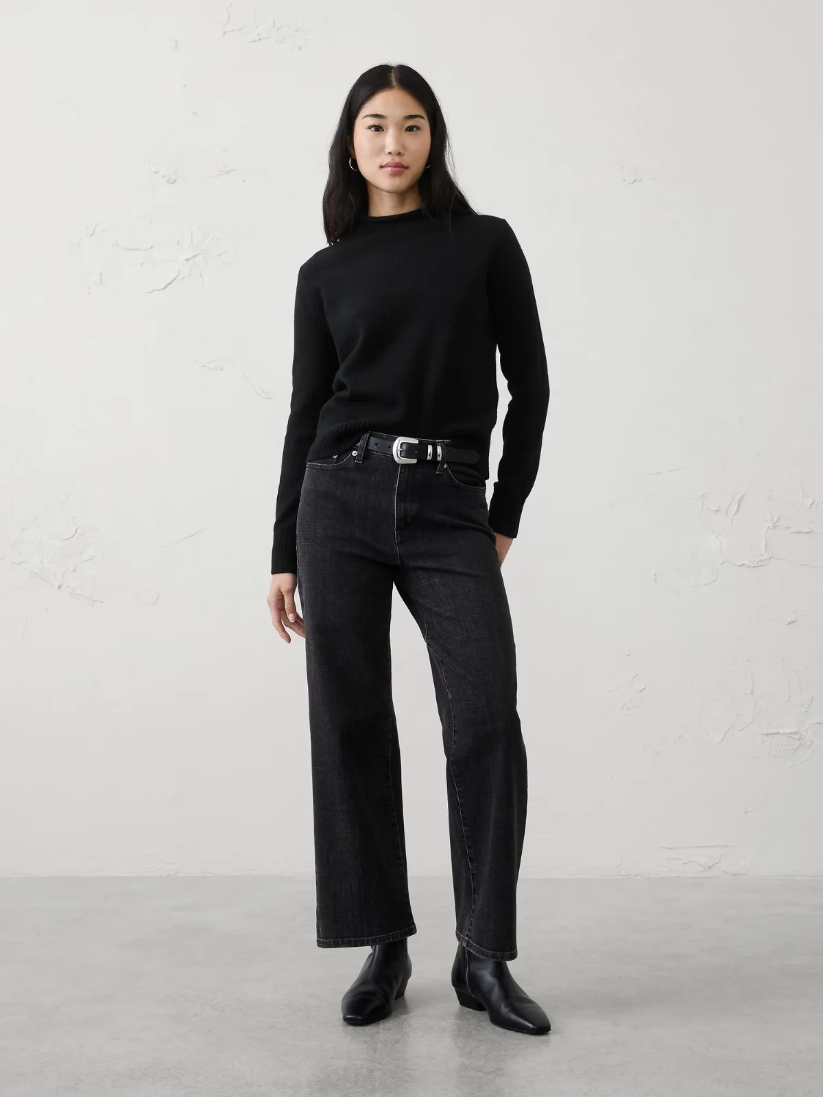 Perfectly Soft Roll Mock-Neck Sweater by Banana Republic