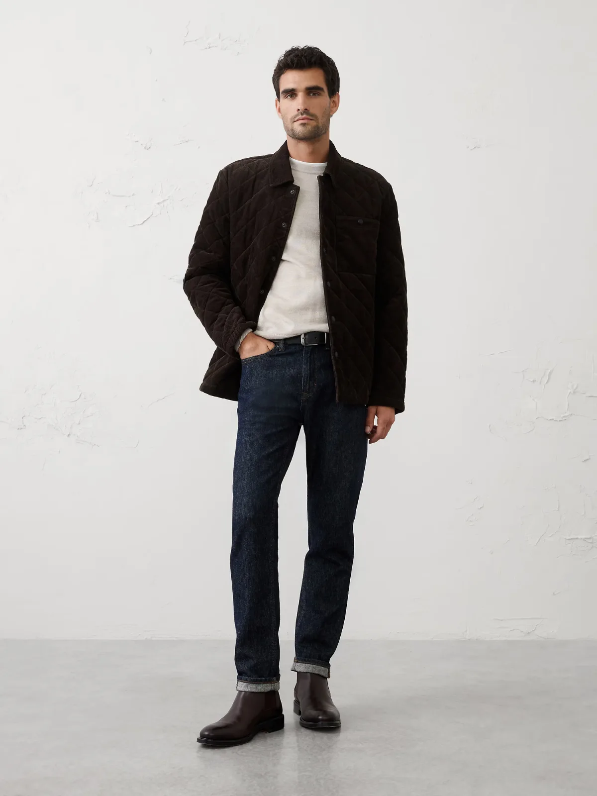 Corduroy Quilted Shirt Jacket by Banana Republic
