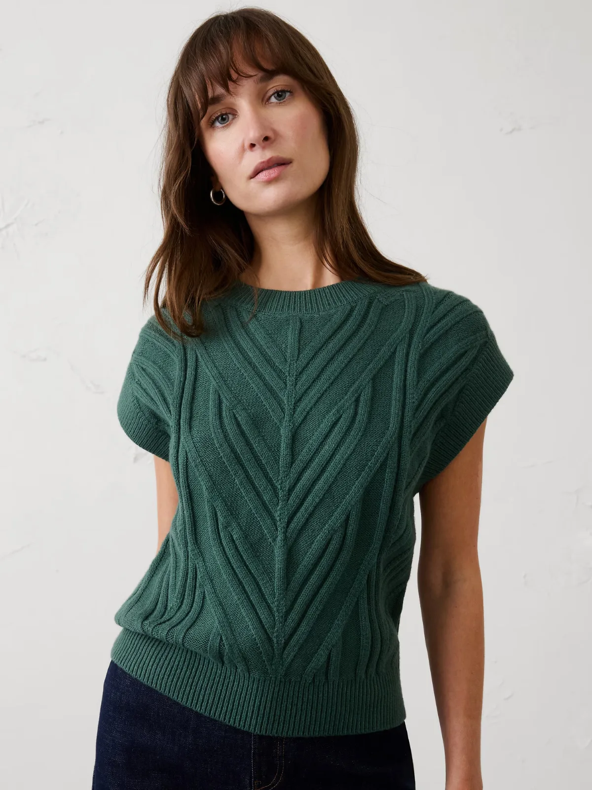 Perfectly Soft Cable Vest by Banana Republic