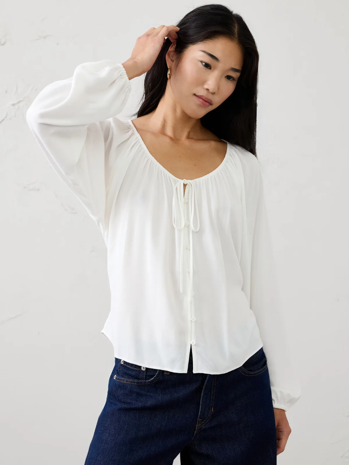 Scoop-Neck Blouse by Banana Republic