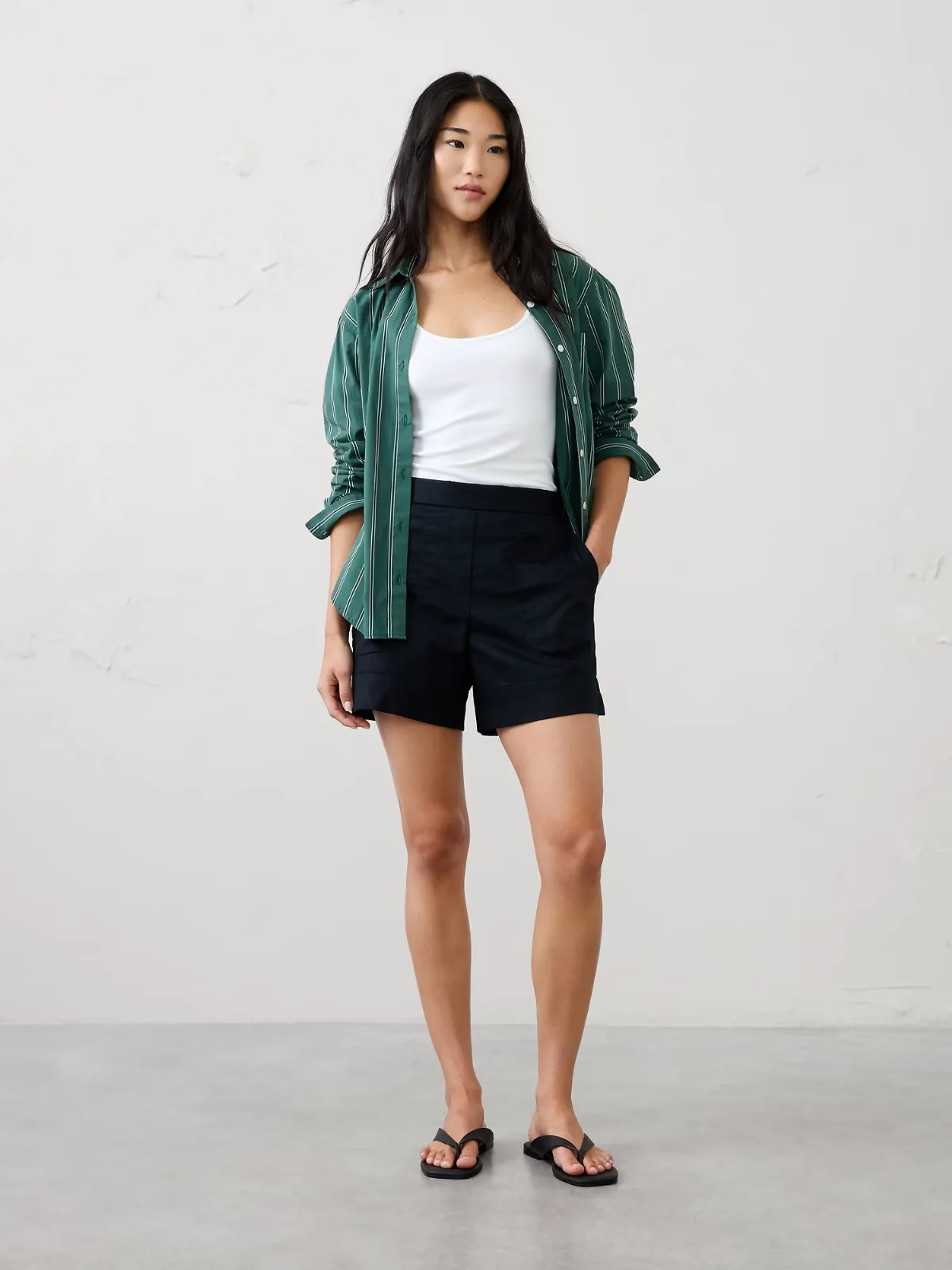 Anyday Linen-Blend High-Rise Short by Banana Republic