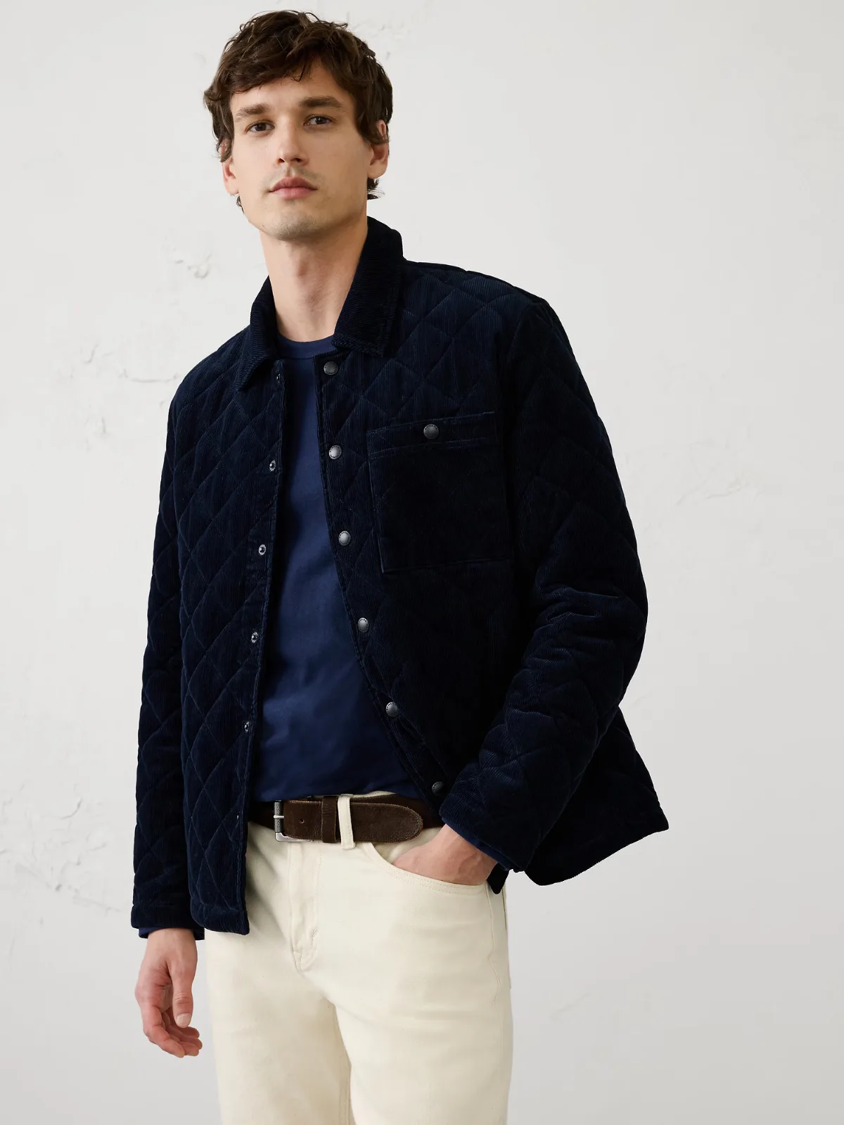 Corduroy Quilted Shirt Jacket