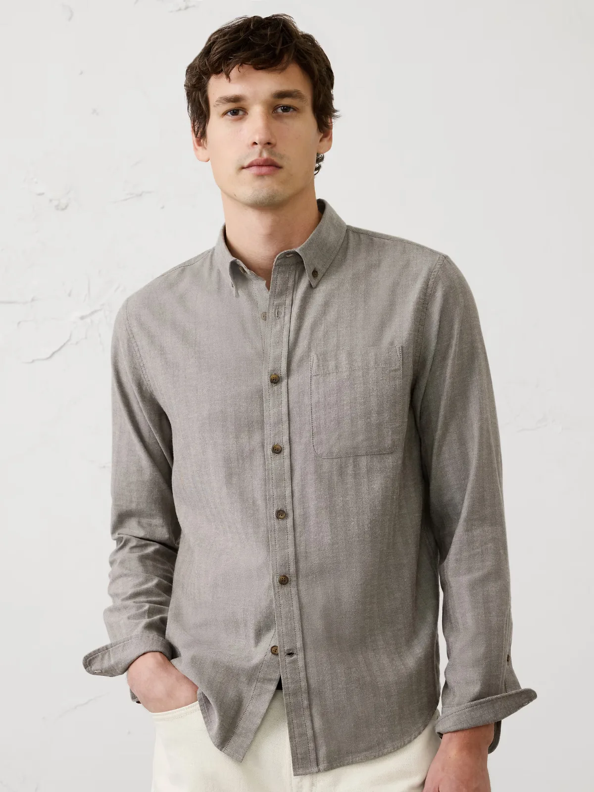 Slim-Fit Lightweight Flannel Shirt by Banana Republic